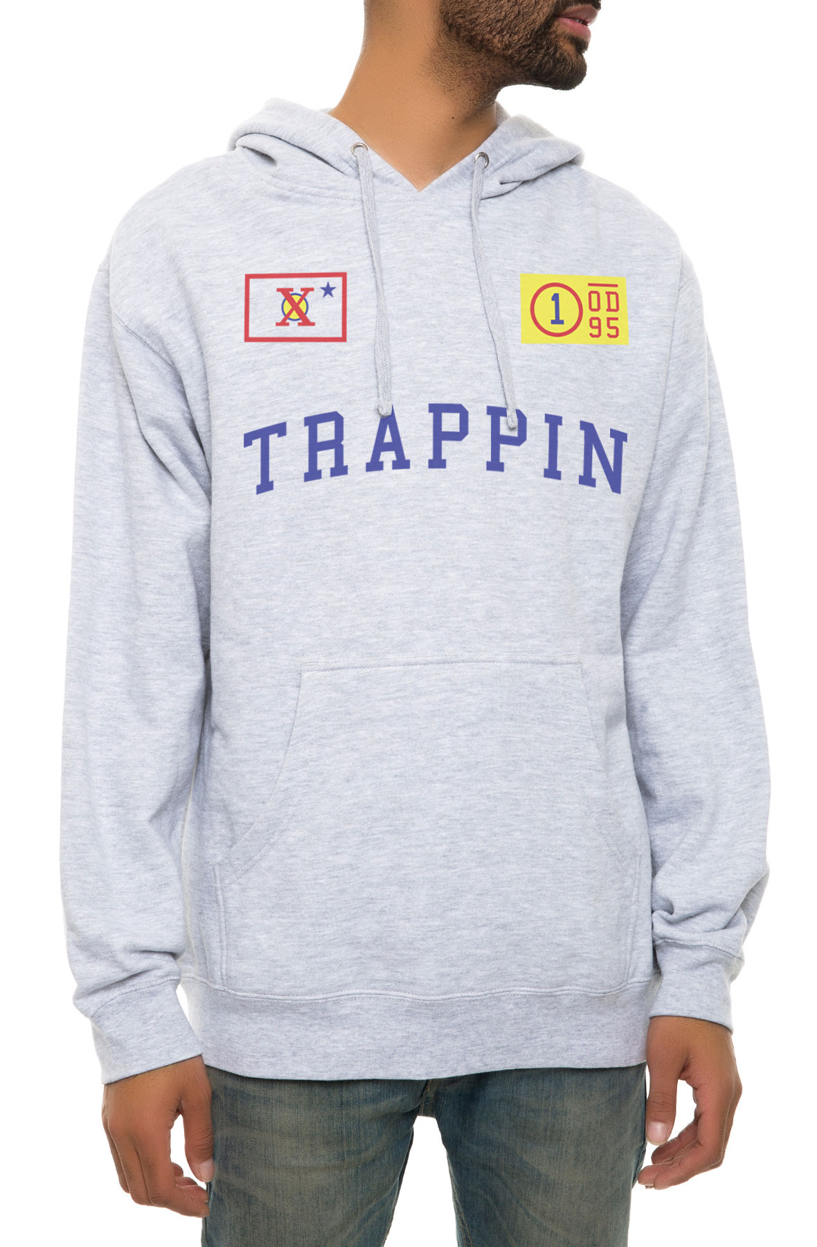 The Trappin 1995 Hoodie in Heather Grey