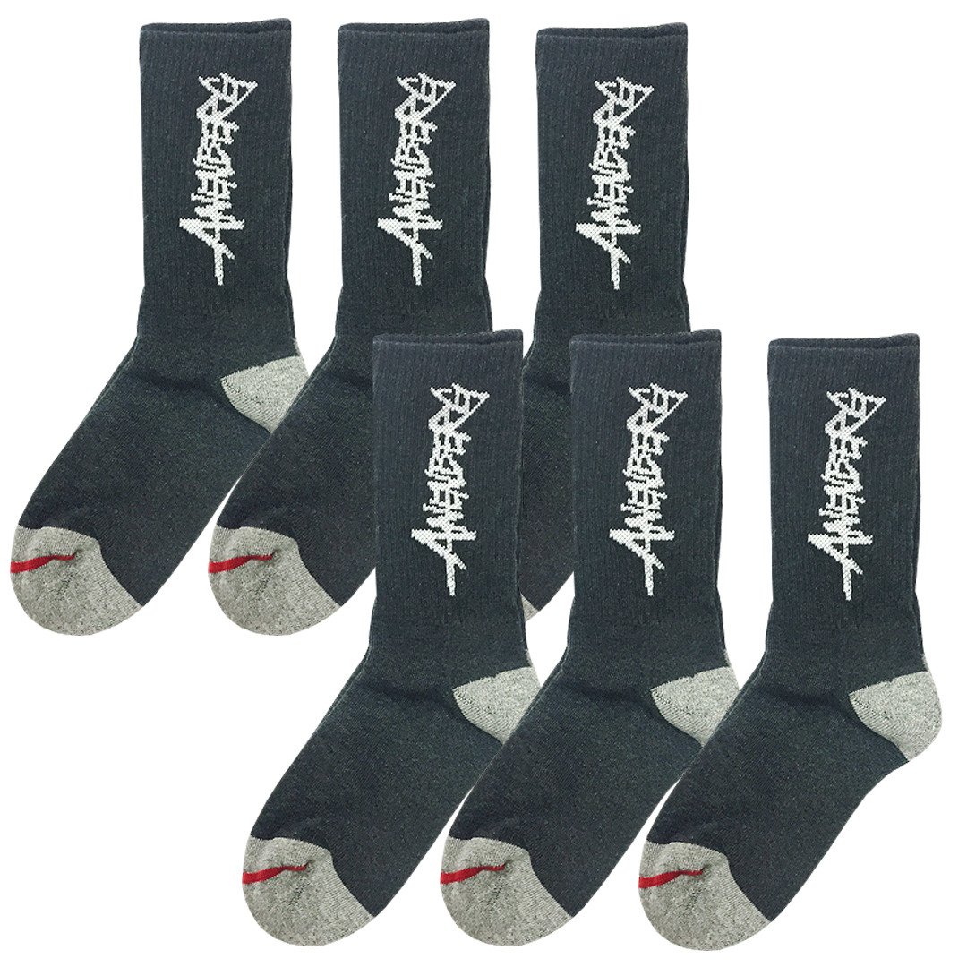 6 PACK OF GREY BERG SOCKS