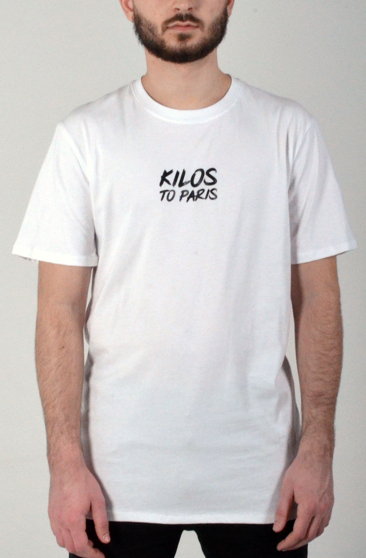 Elongated Kilos To Paris Tee in White
