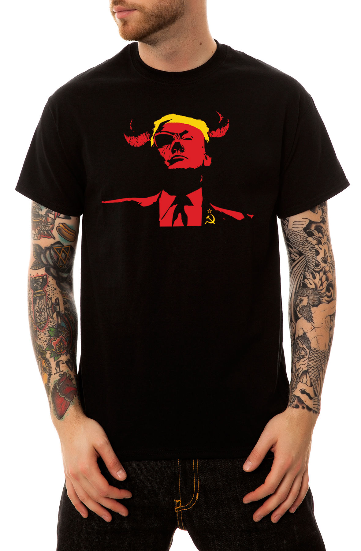 The Donzig Russian Tee in Black