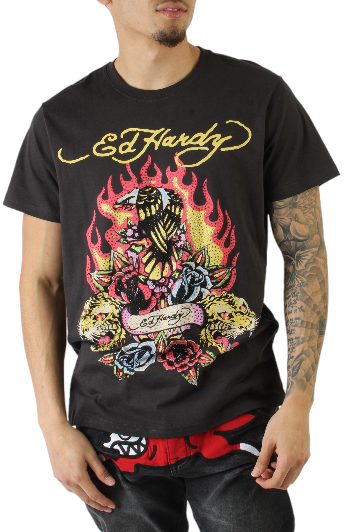 Rhinestone Fire Bird T-Shirt