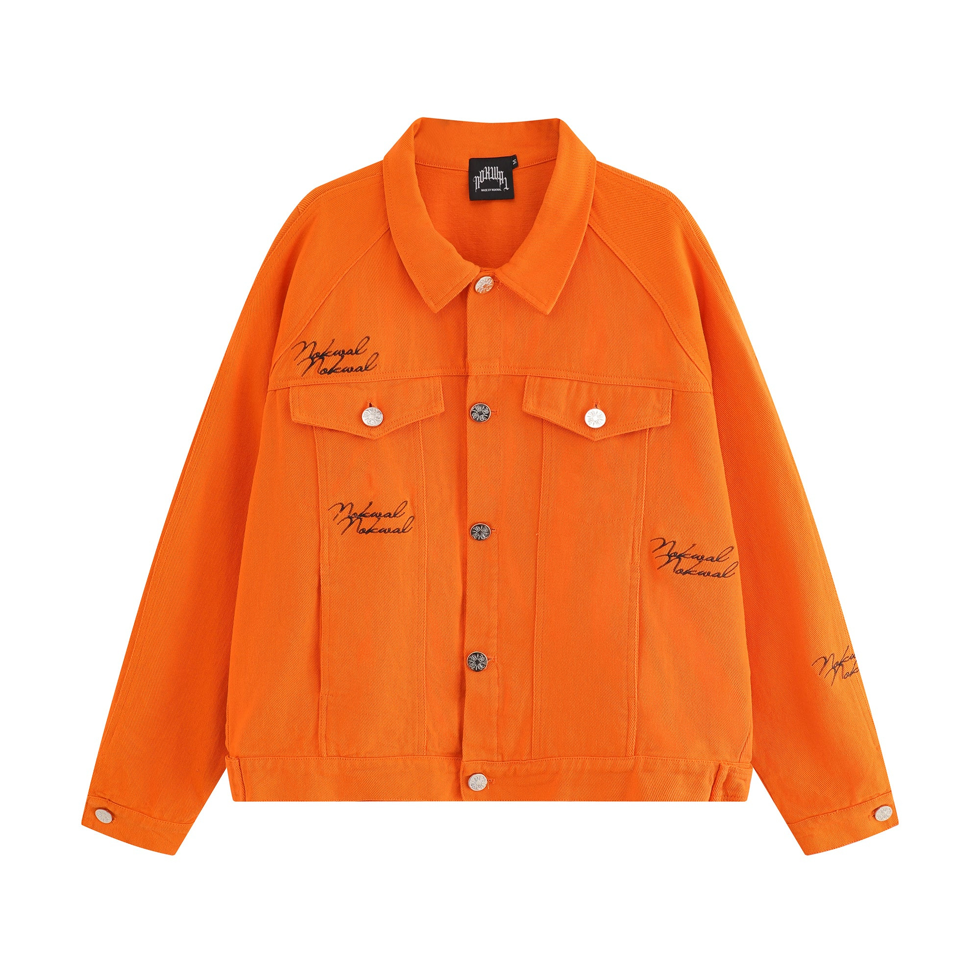 Double Logo Orange Trucker Denim Jacket