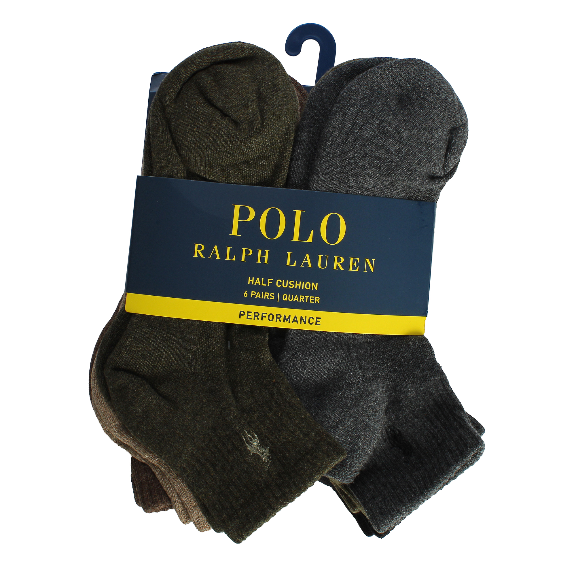 Performance Sport Quarter Socks 6-Pack