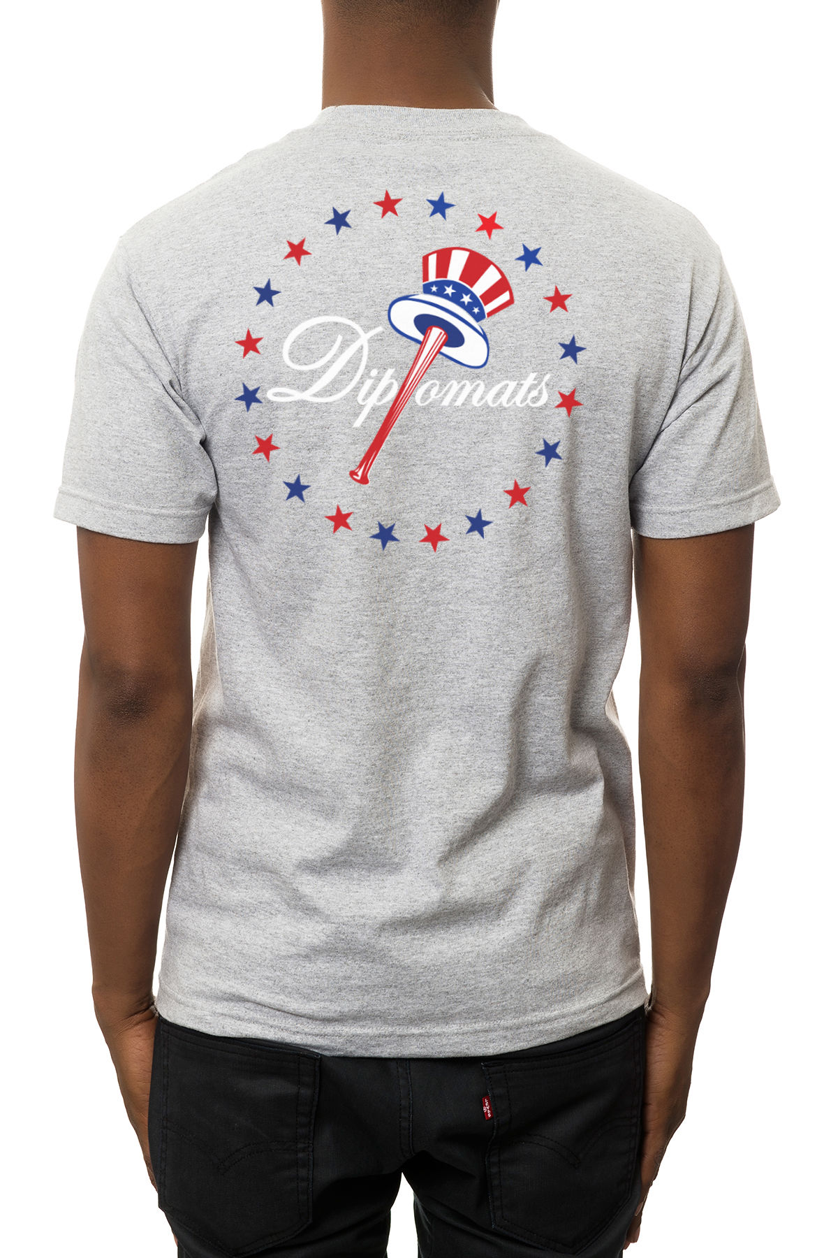 The Dipkees Tee in Heather Grey