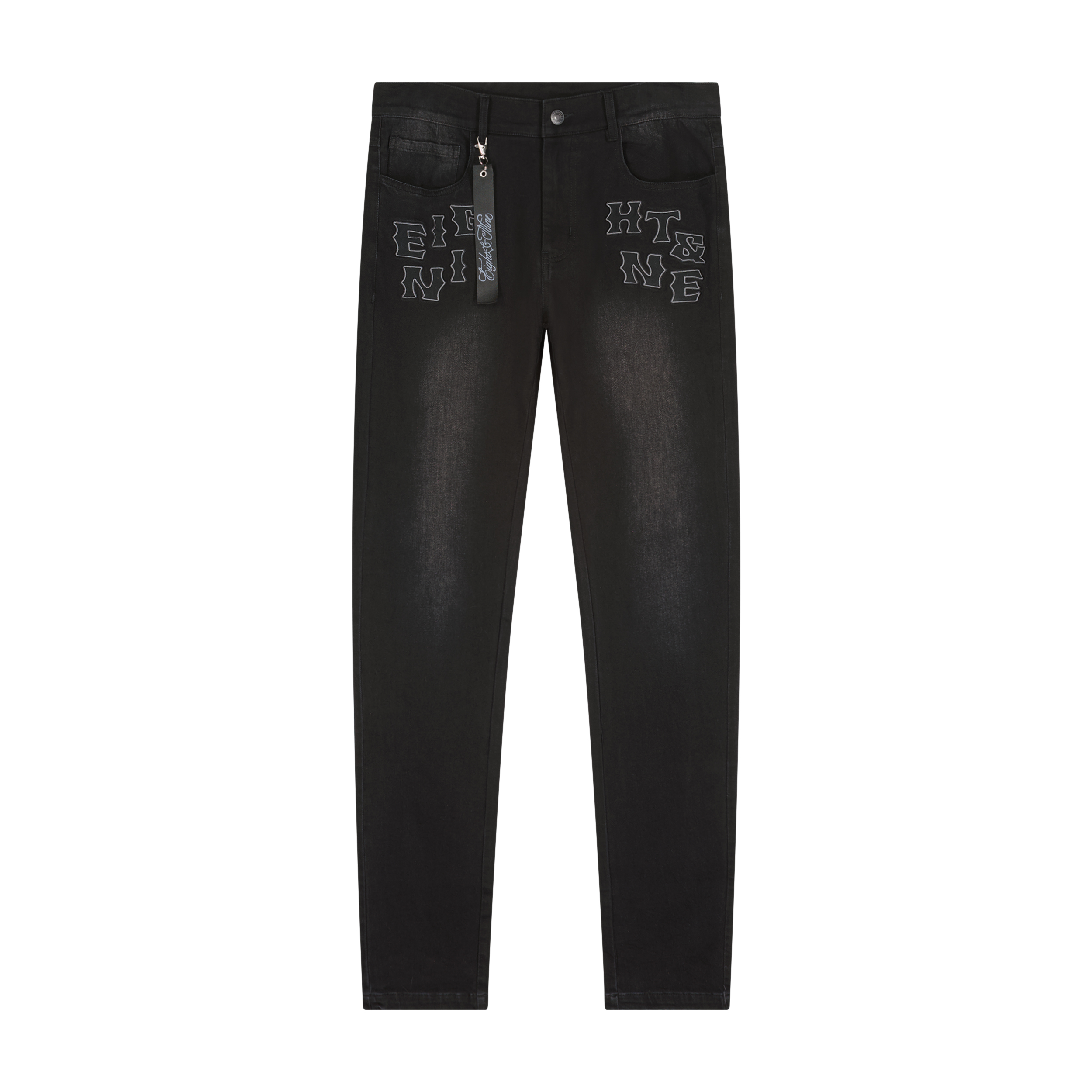 Atelier Denim Patch Black Slim Jeans