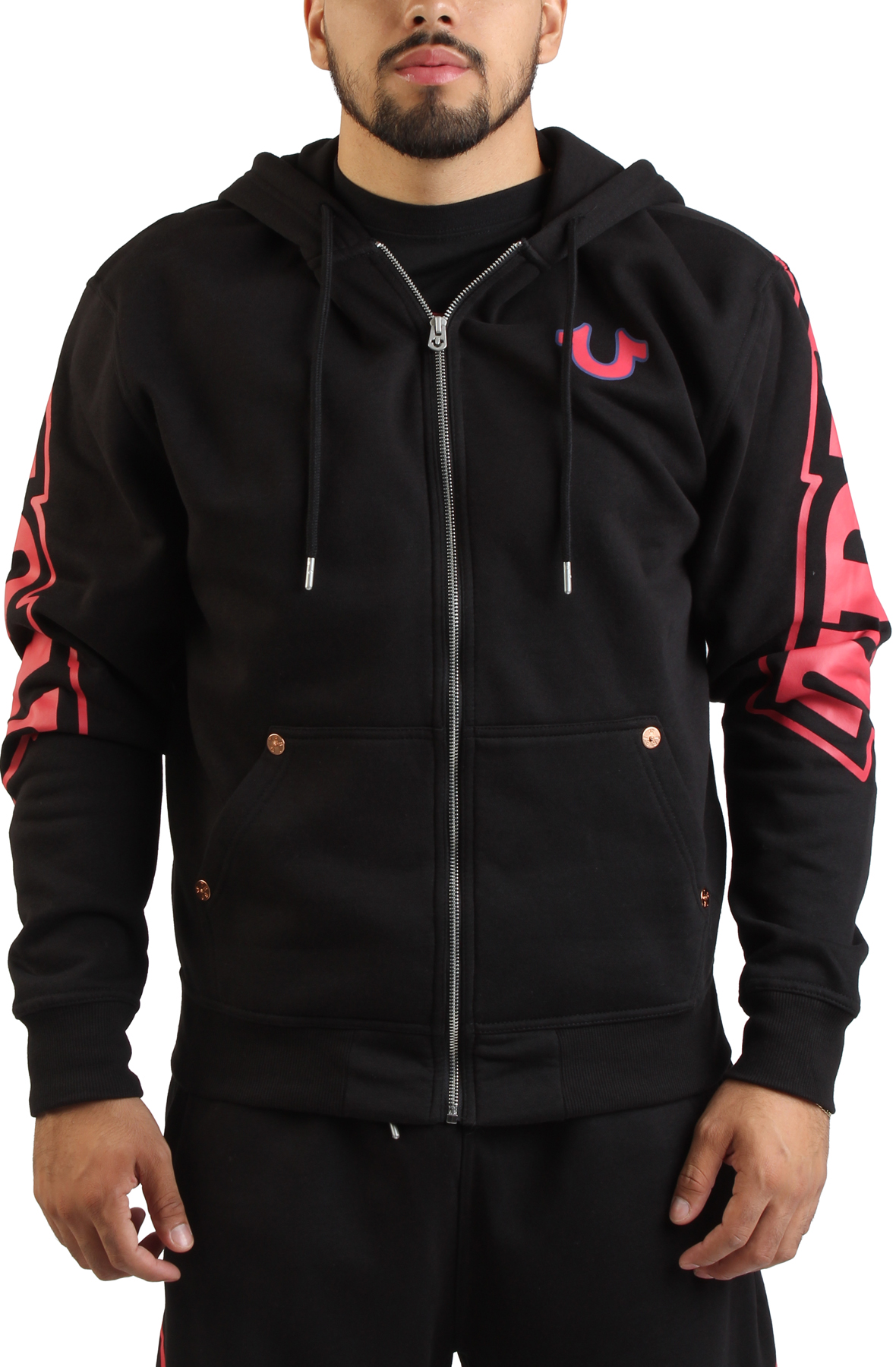 Arched Logo Zip-Up Hoodie