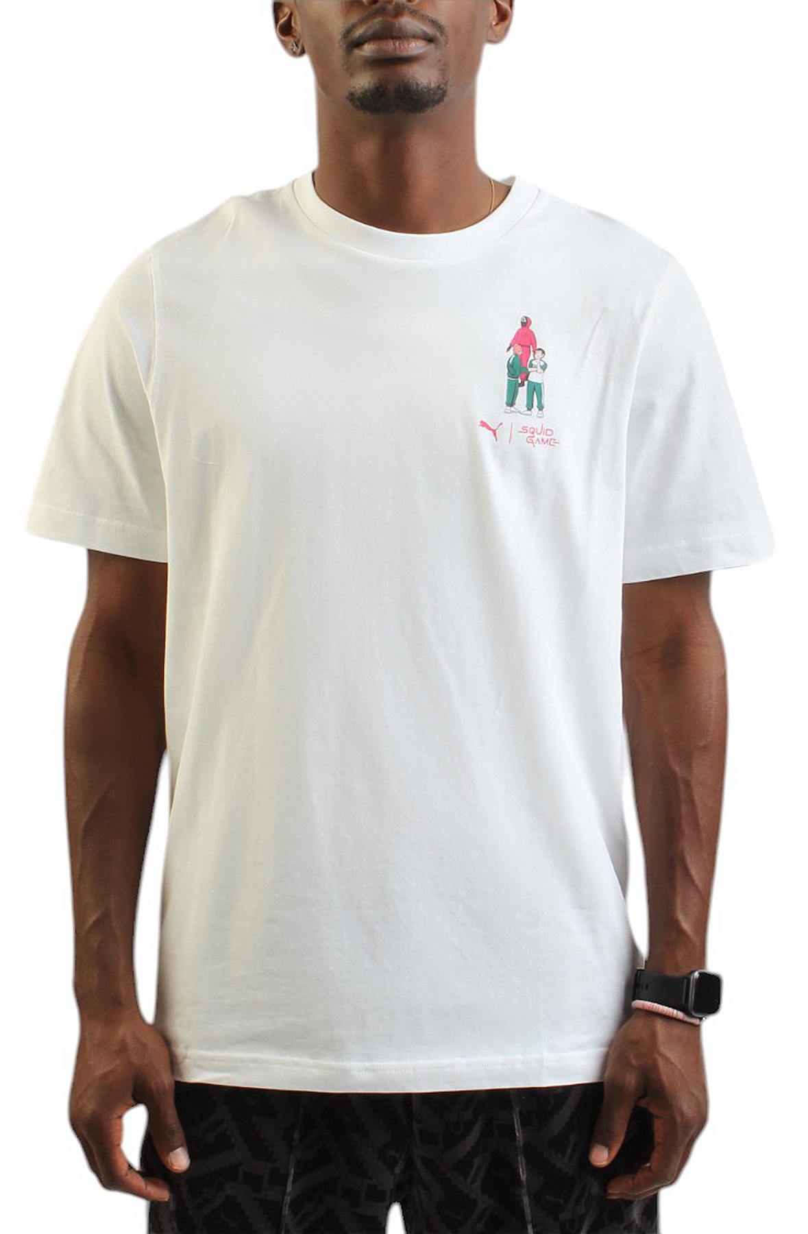 ★★PUMA★★ PumaPucks&Mini Graphic Short Sleeve T-Shirt Cru NEW Puma Pam X Active Graphic Crew Neck Short Sleeve T-Shirt