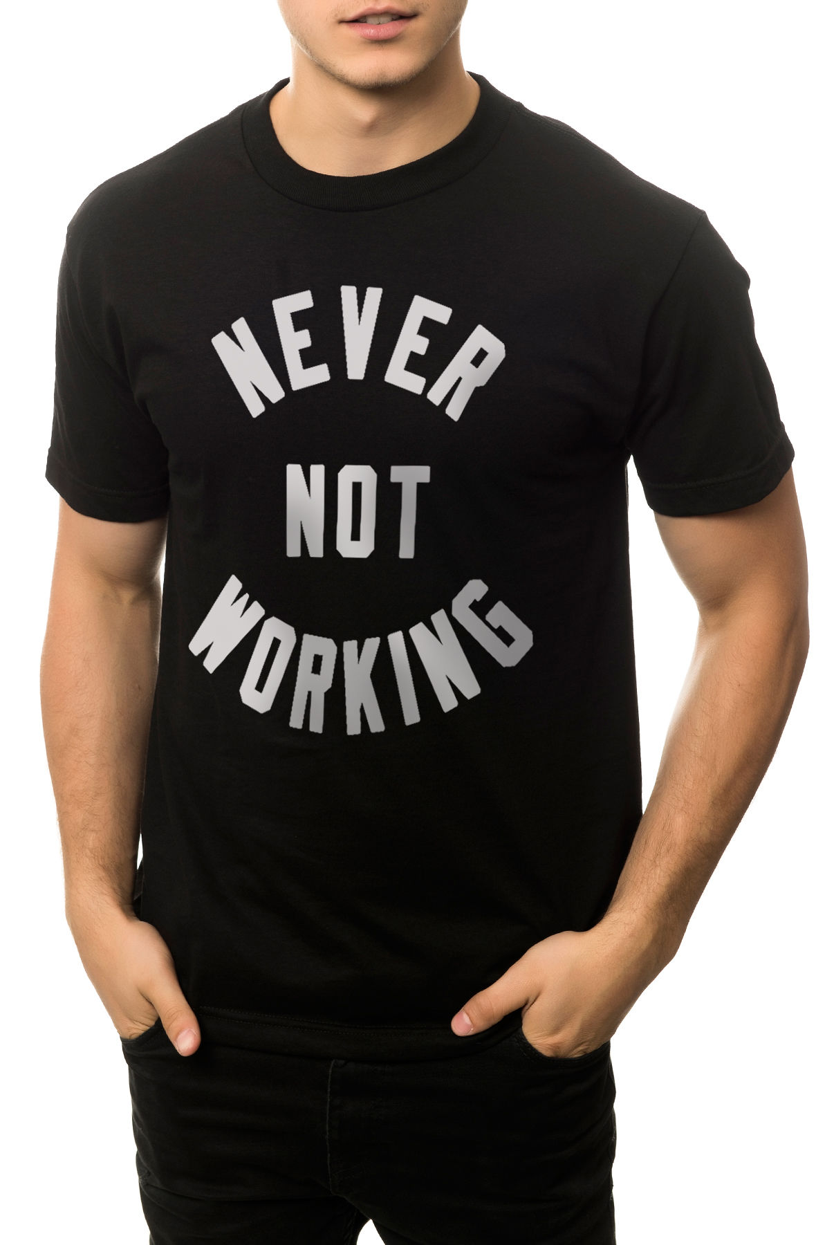 The Never Not Working Tee in Black