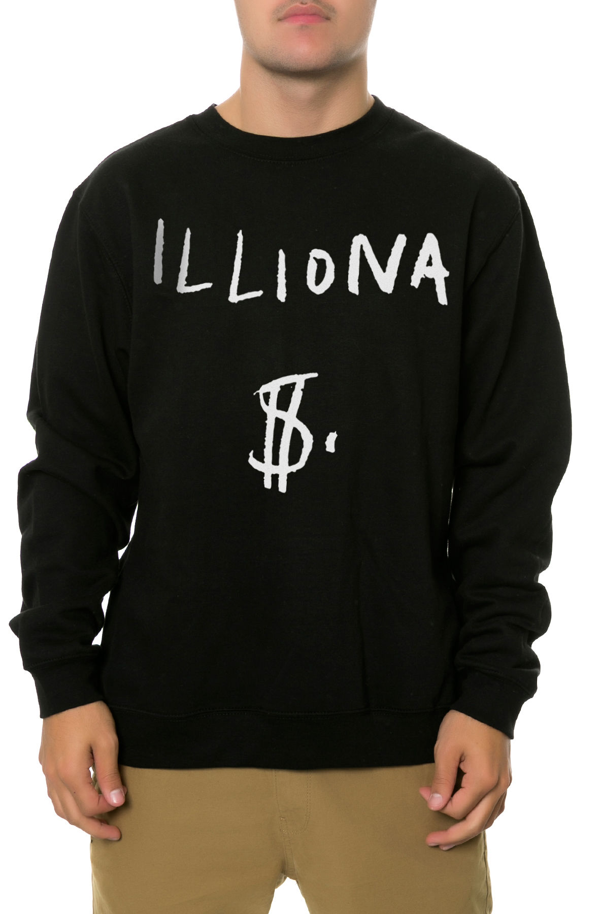 The Illiona Crewneck Sweatshirt in Black