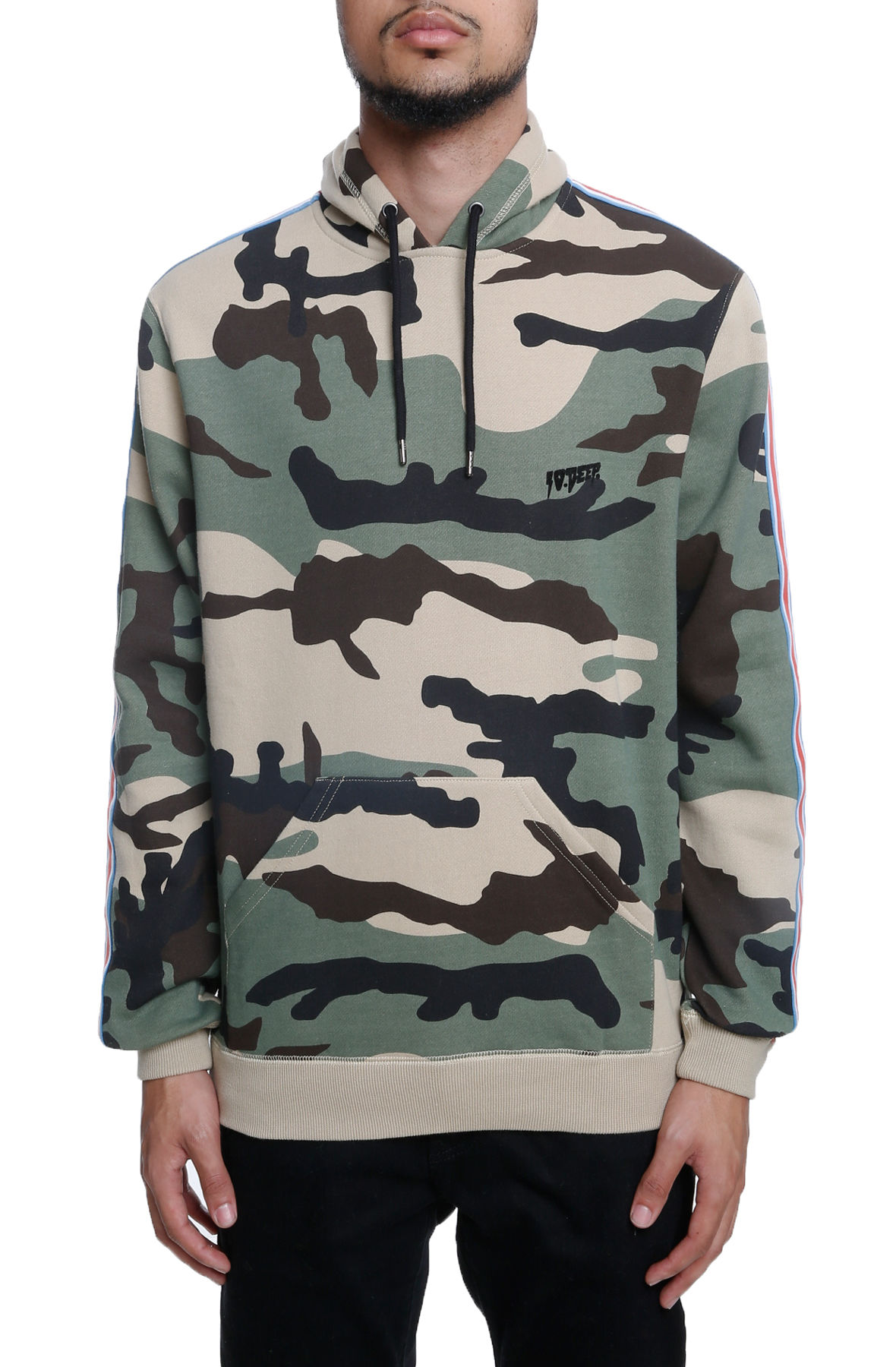 Code V Adult Camouflage Hooded Pullover Sweatshirt - Green Woodland Fleece Lined Hoodie (3X-Large) - View #6