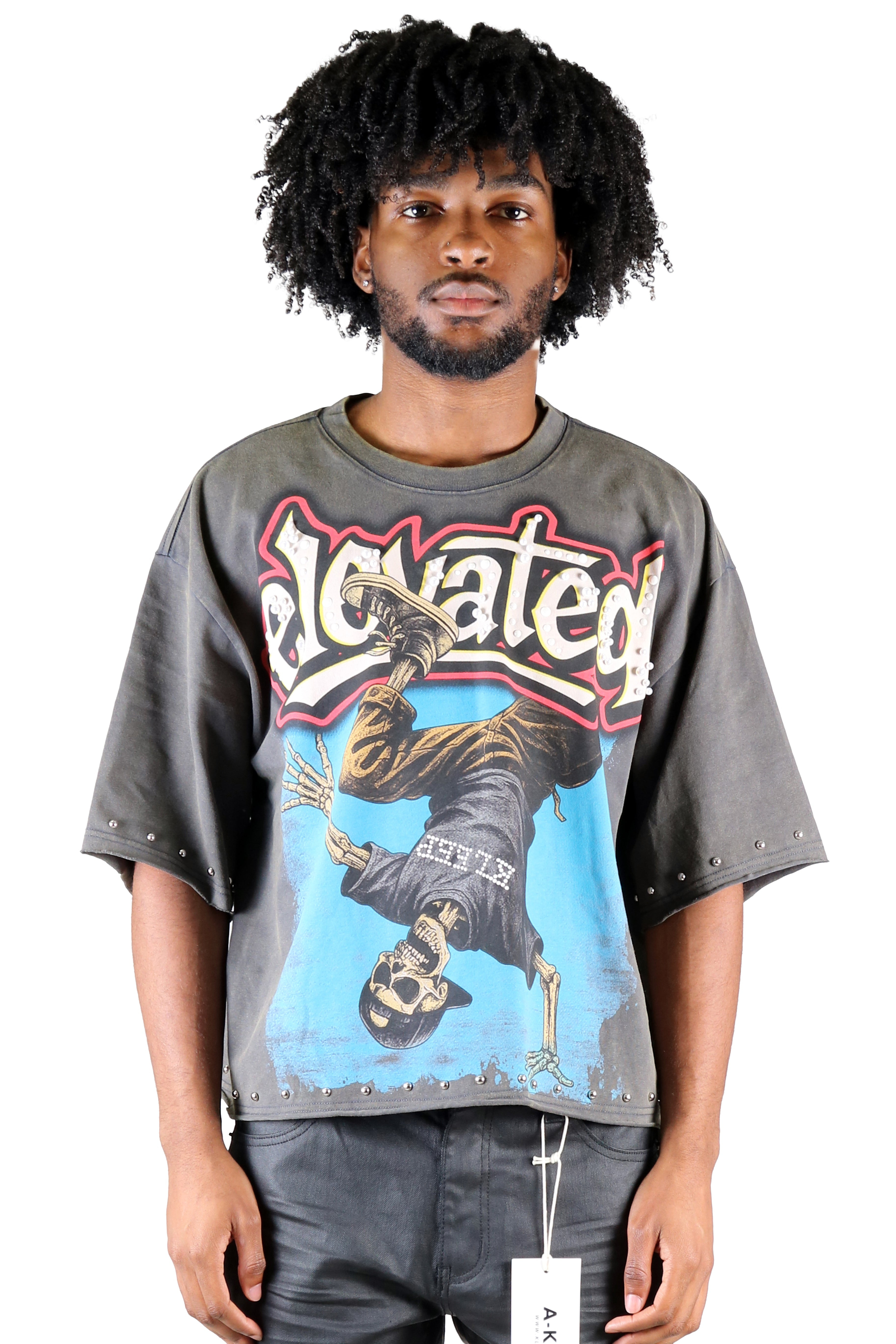 TWITCH S/N Jersey 3/4 Sleeve Crop Top Tee