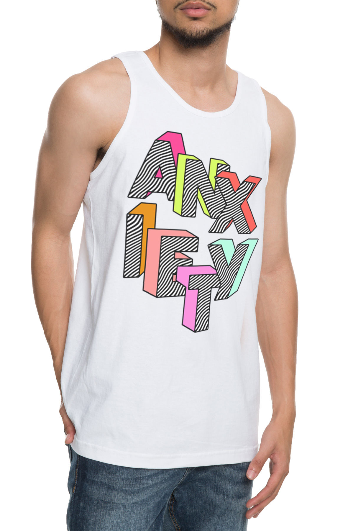 The Anxiety Tank Top in White