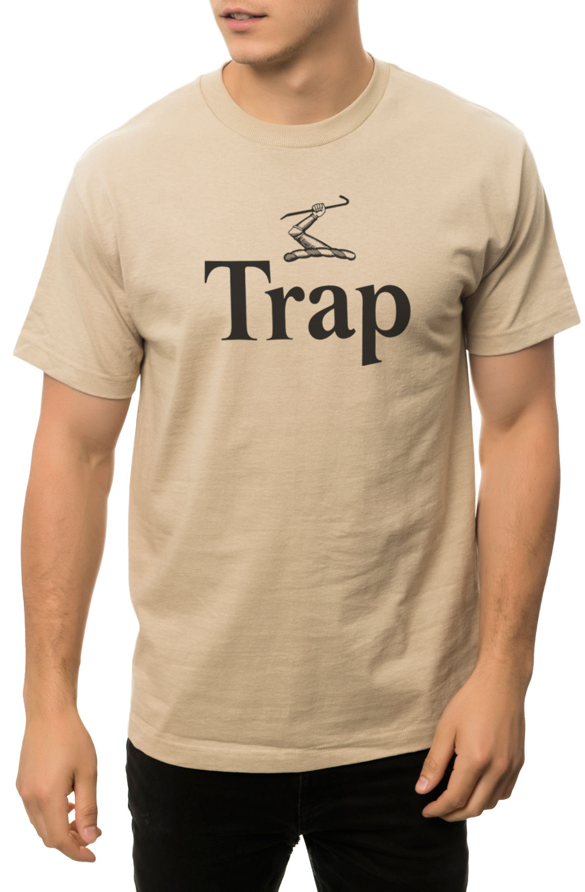 The Trap Label Tee in Sand