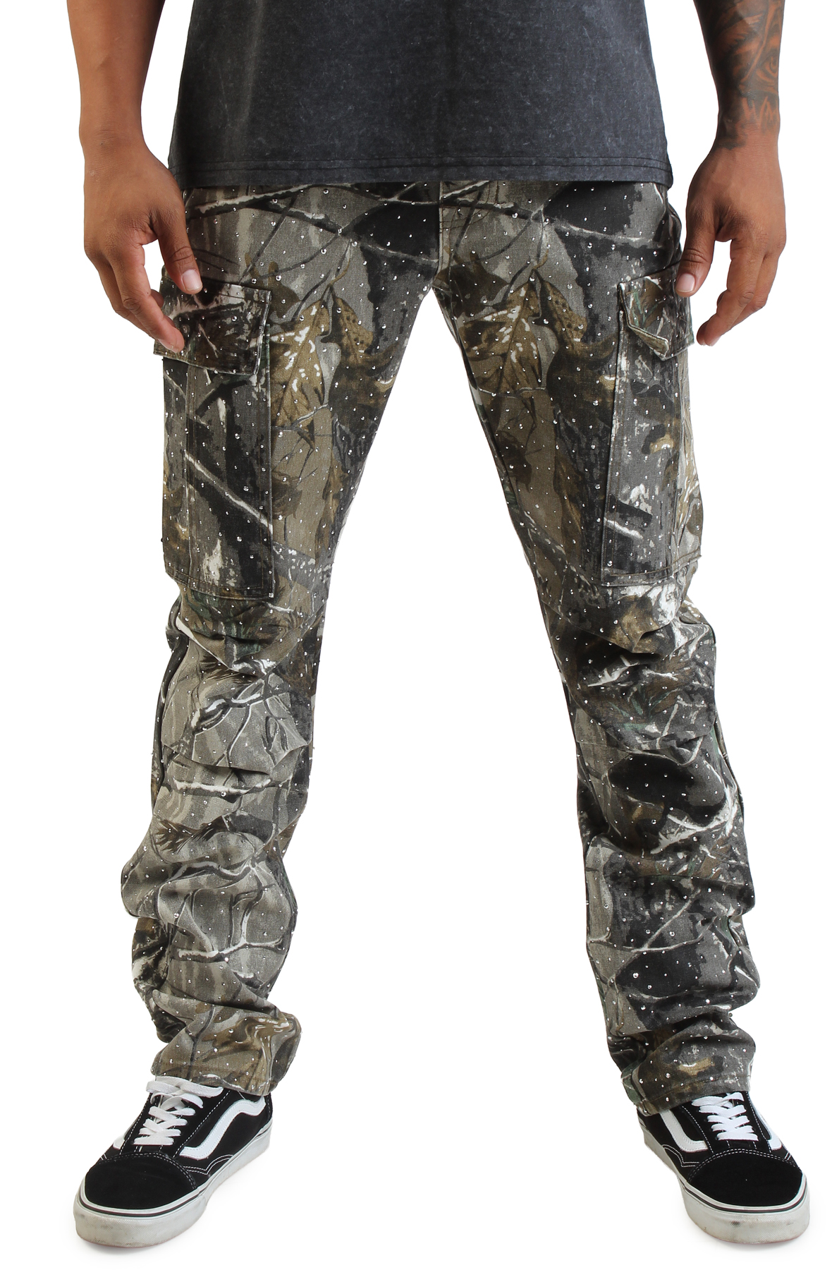Rhinestone Tree Camo Cargo