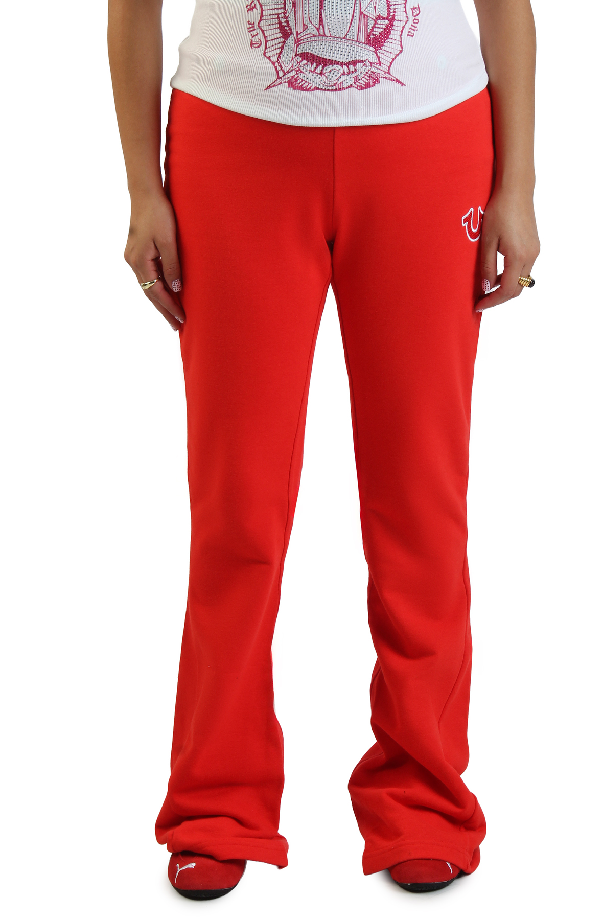 Joey Terry Embroidered Flare Sweatpants