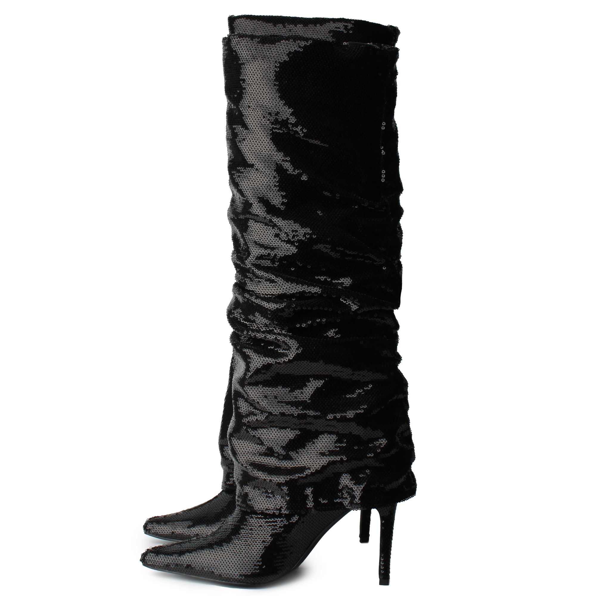 Boss-01 Drape Stiletto Boot