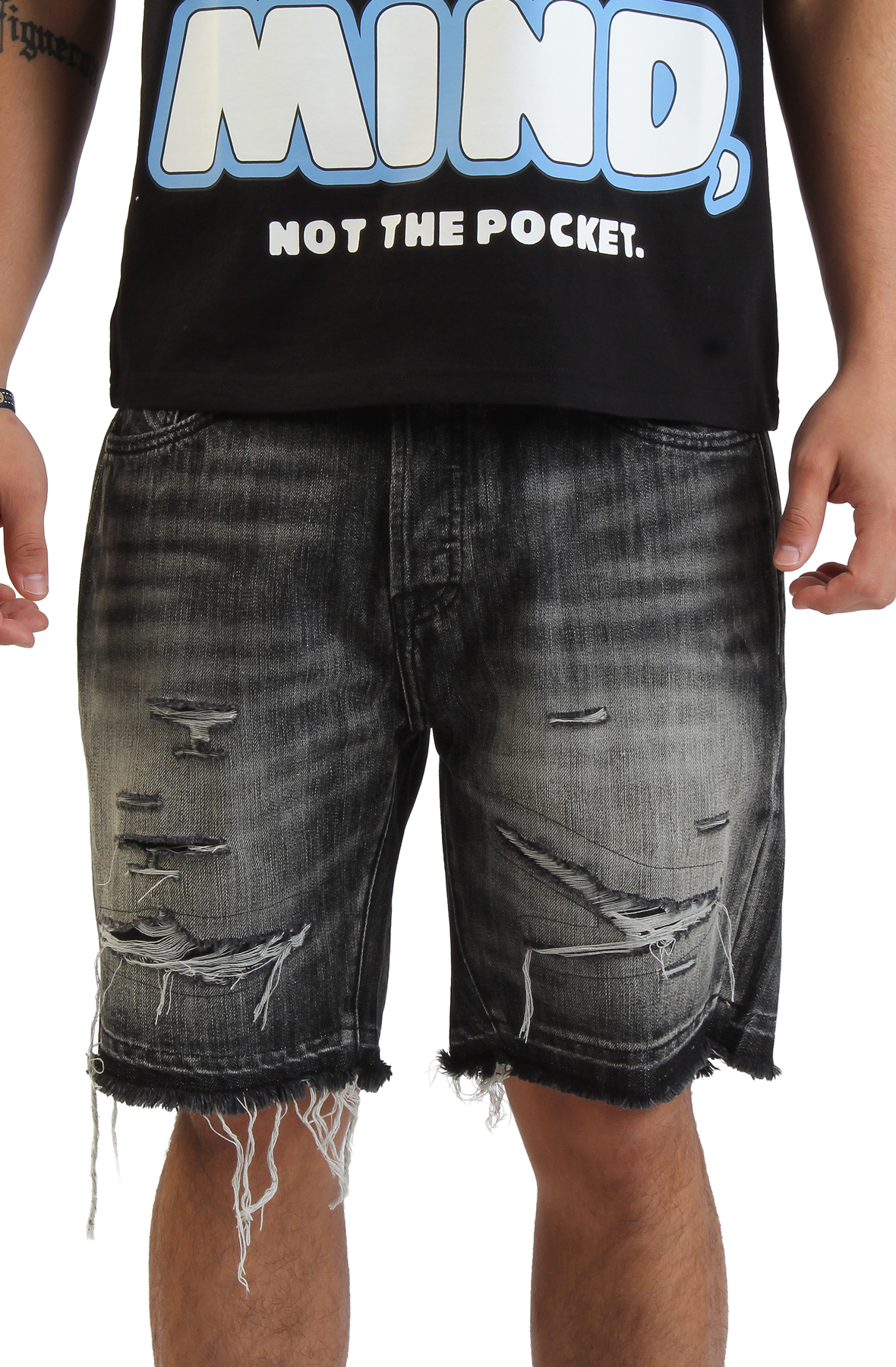 Cadet Crater Black Jean Shorts