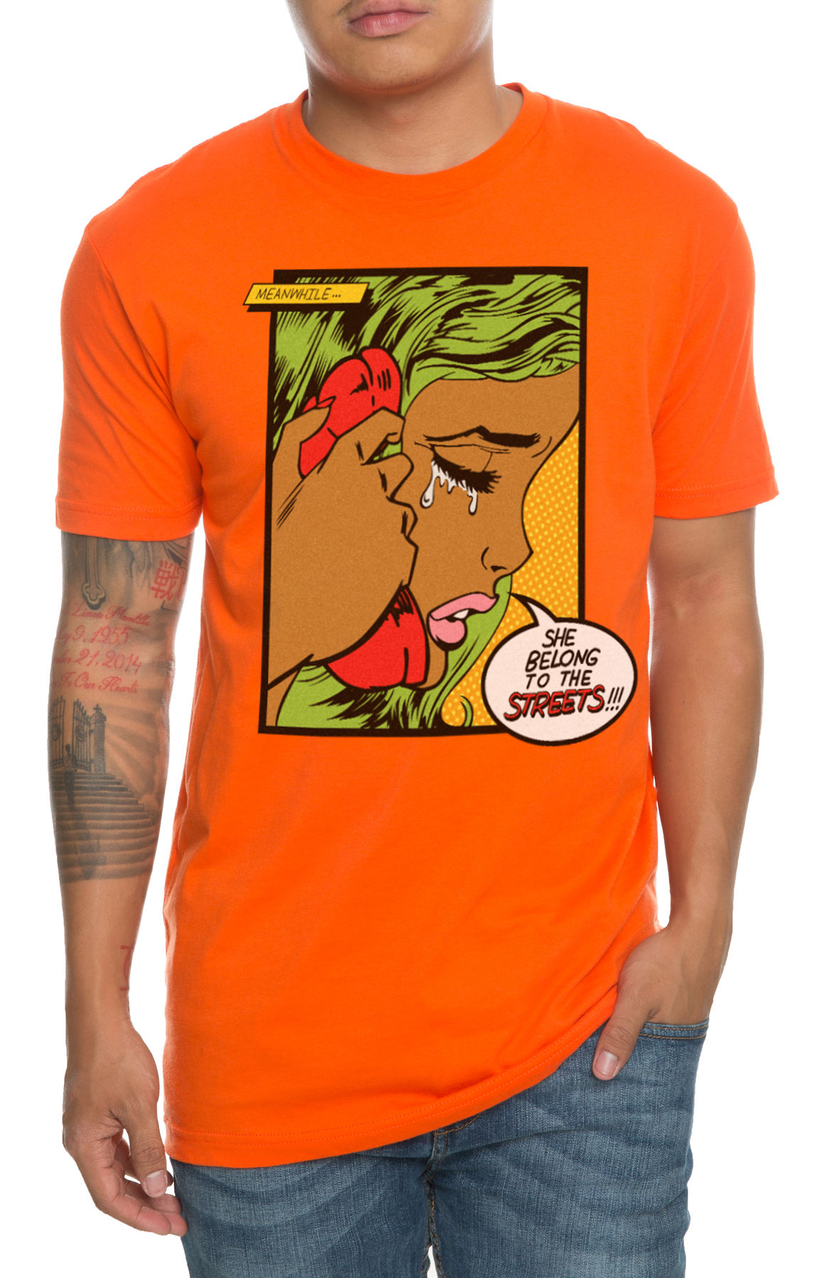 The Belong to the Streets Tee in Orange