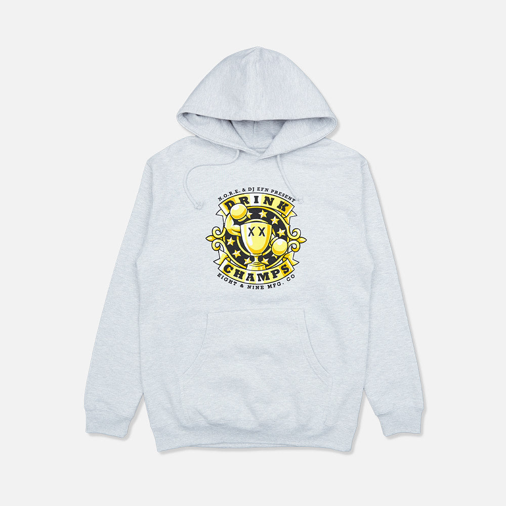 Drink Champs Classic Logo Hoodie Grey