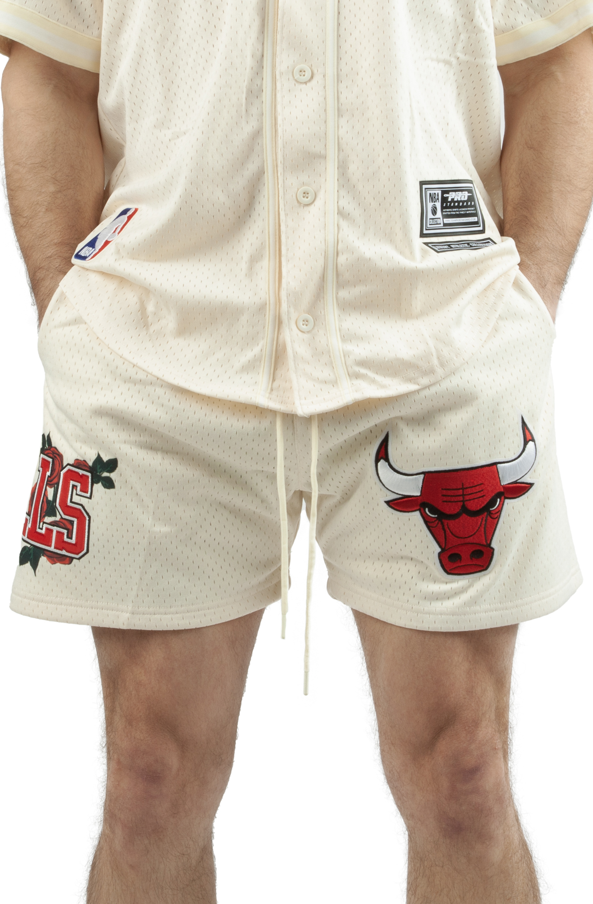 Bulls Roses Logo Mesh Short