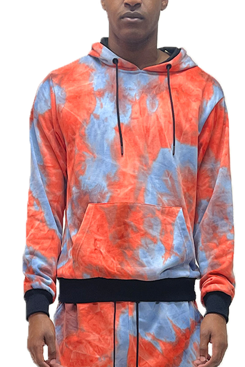 BLue Pink Tye Dye Hoodie