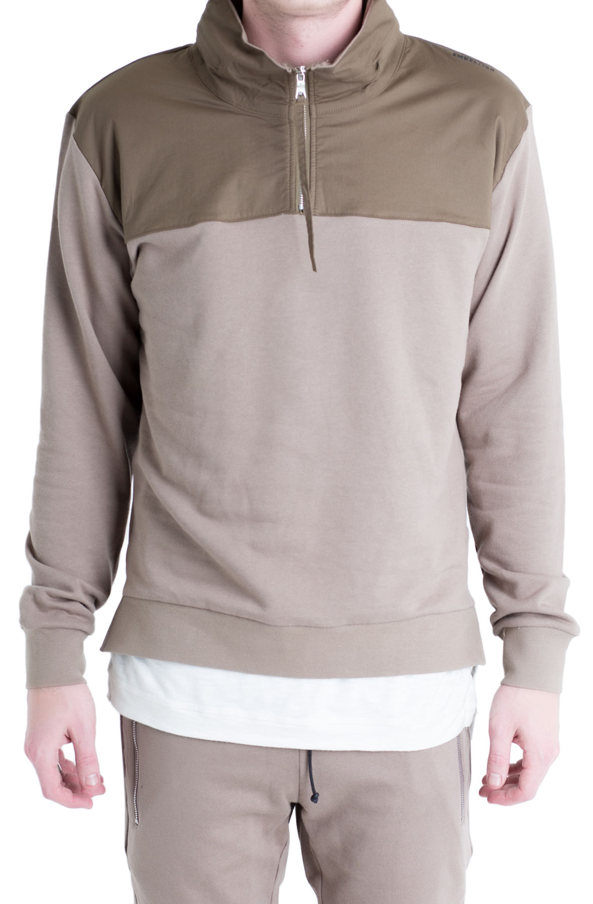 taupe color hoodie