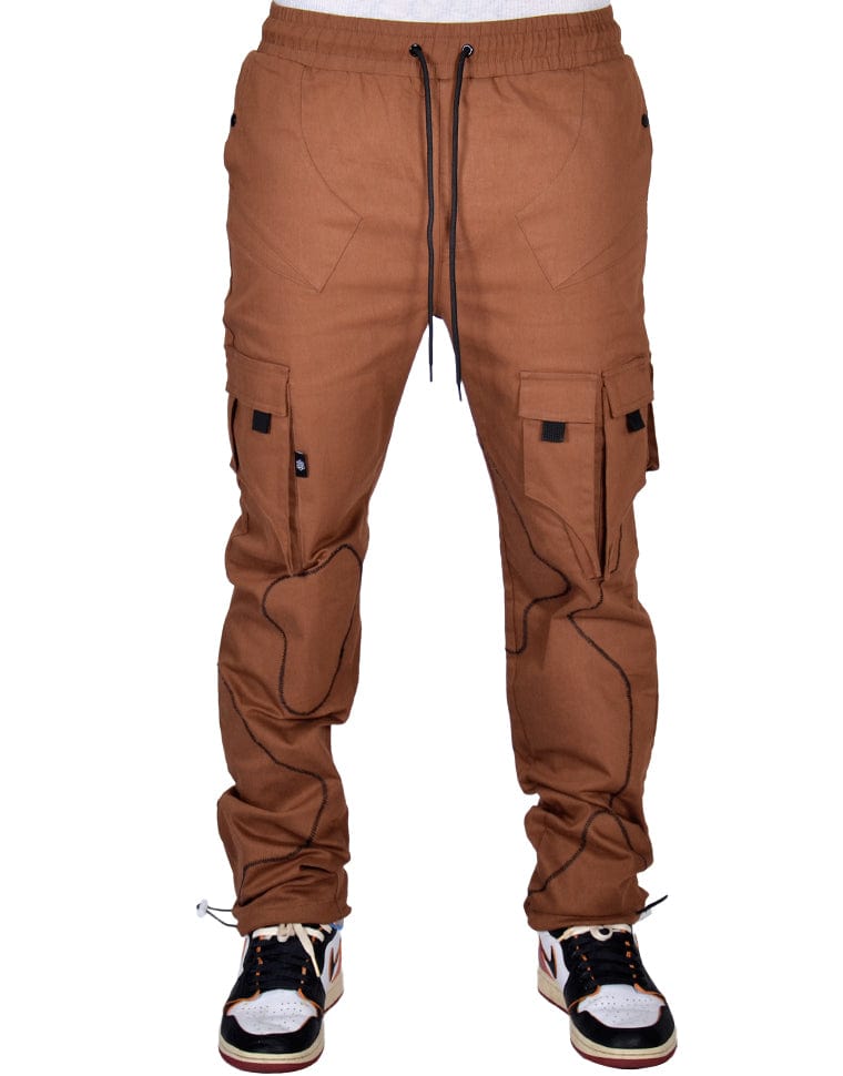 Zig Zag Patchwork Cargo Joggers Pants