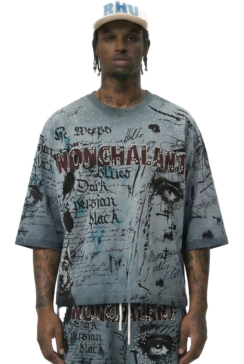 HARRIET Washed 100% Cotton S/N Jersey 3/4 Sleeve Tee