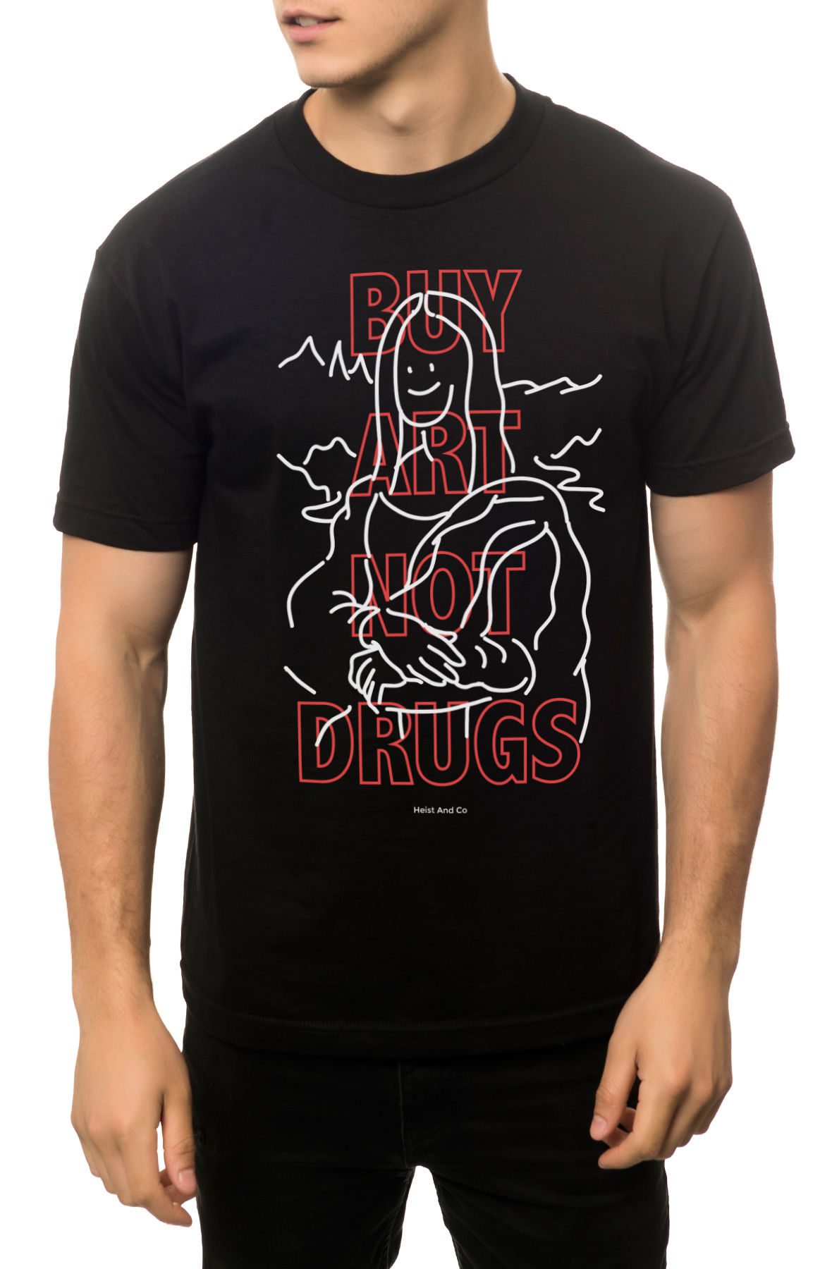 The Buy Art Not Drugs Tee in Black