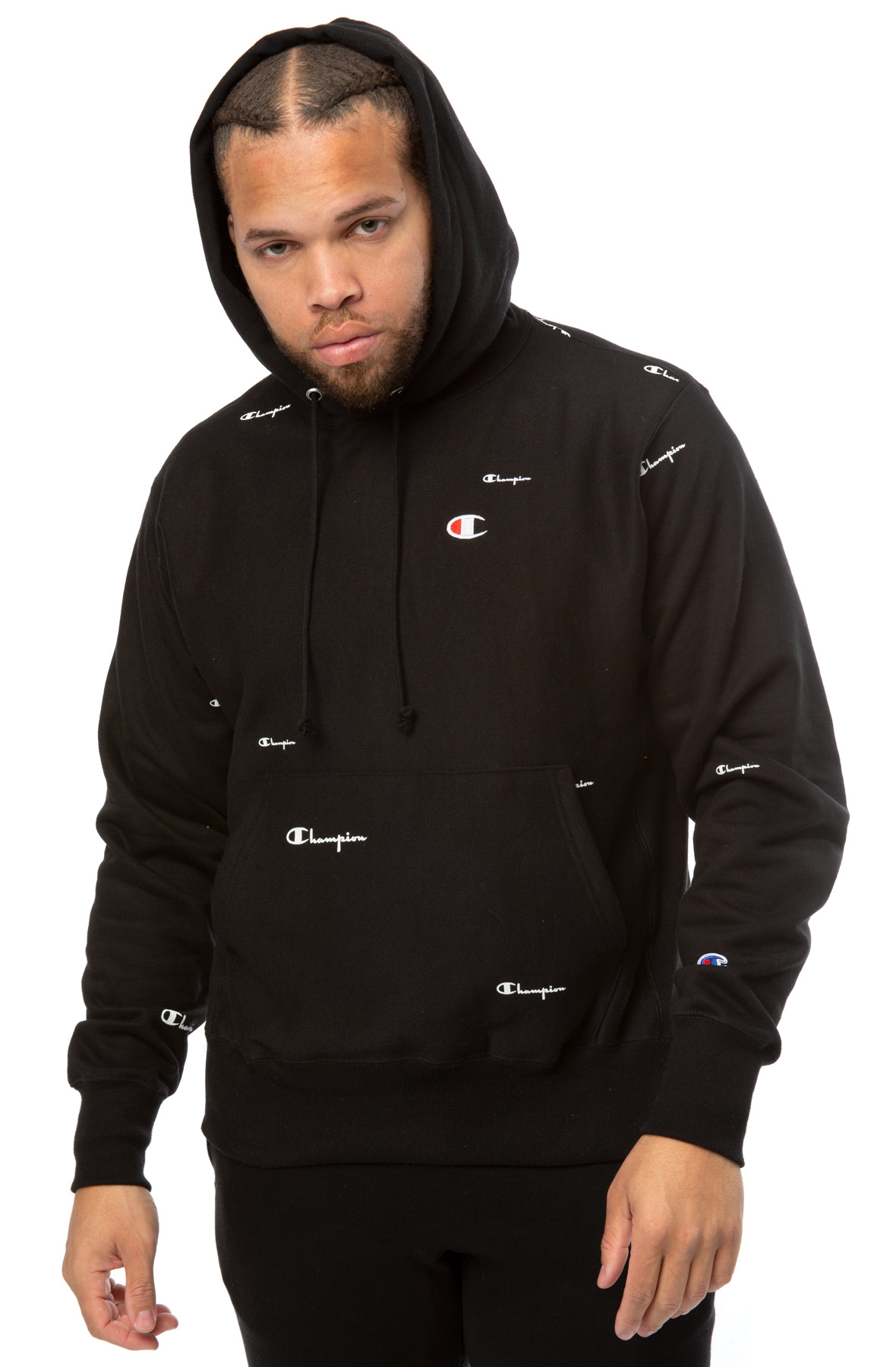 champion hoodie print all over