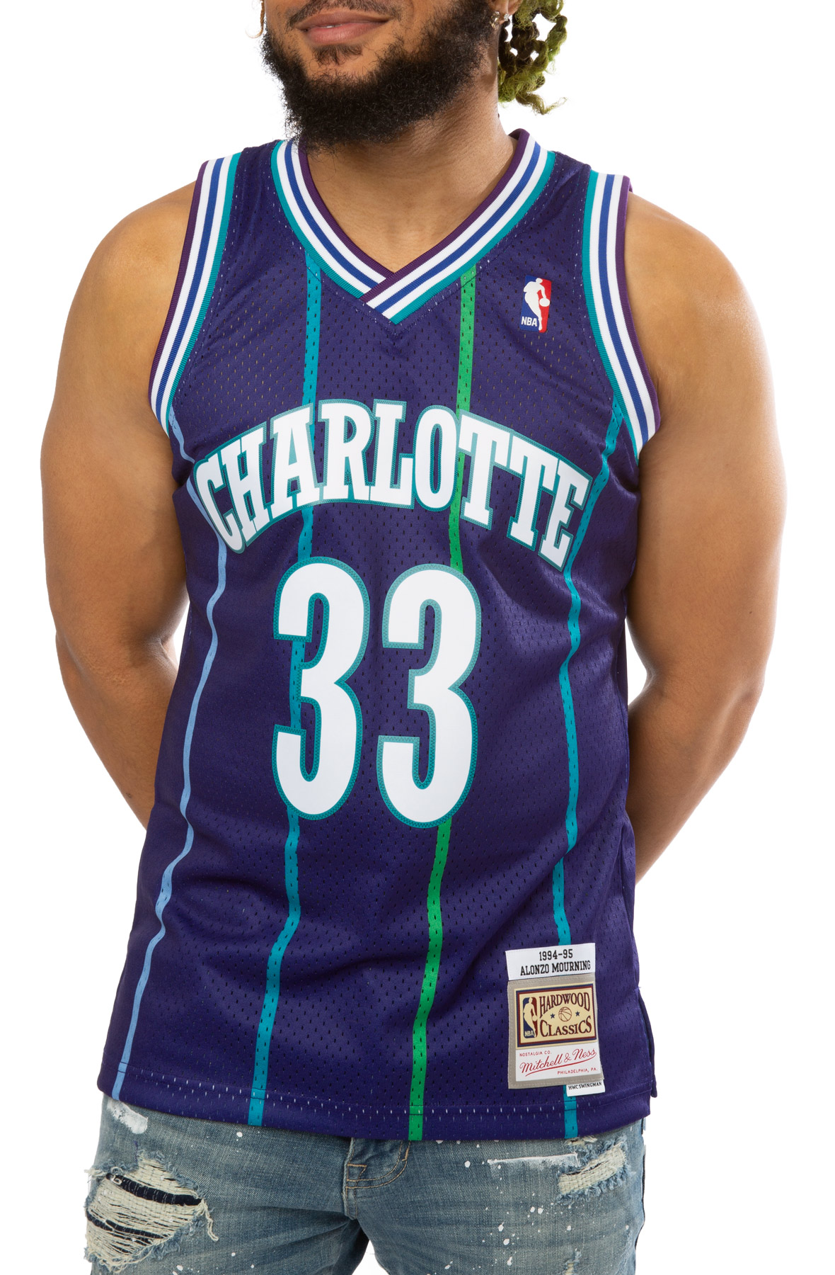 Authentic Jersey Charlotte Hornets 1994-95 Alonzo Mourning - Shop