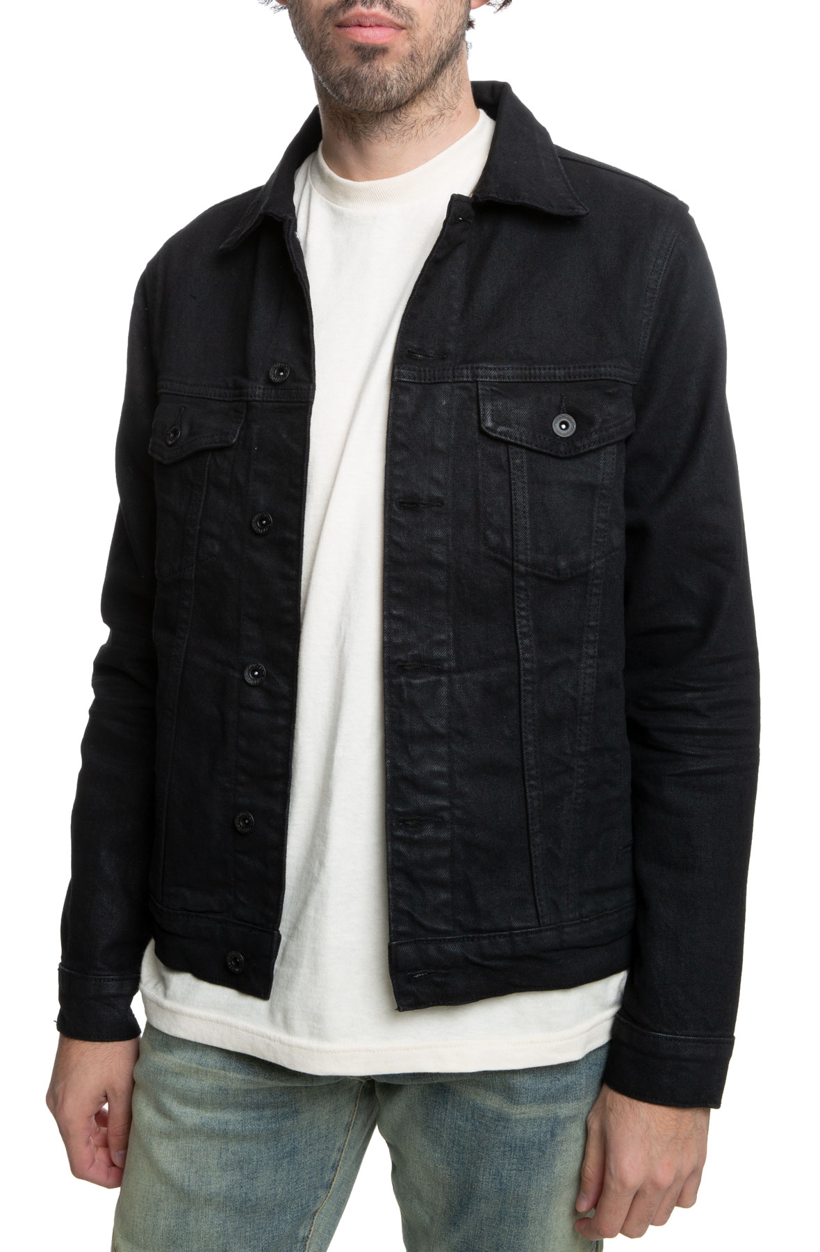 Buy LOCOMOTIVE Men Black Solid Denim Jacket Jackets For Men, 55% OFF