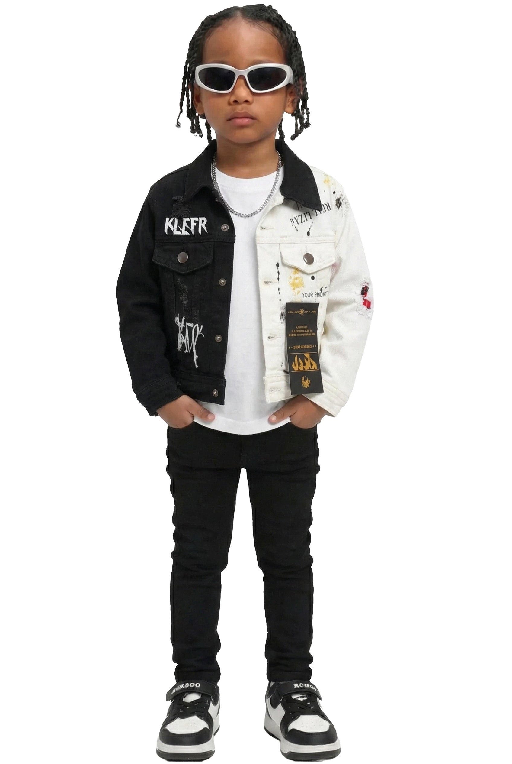 Pristine Kid's Heavy Washed Half and Half Twill Jacket for Kids