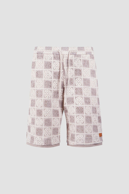 Flower Pattern Crochet Shorts