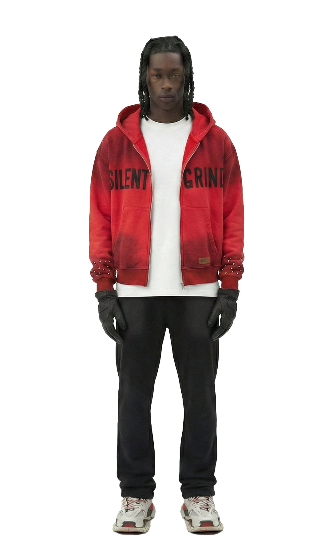 NEW GARCIA French Terry Long Sleeve Crop Top Full Zip Hoodie