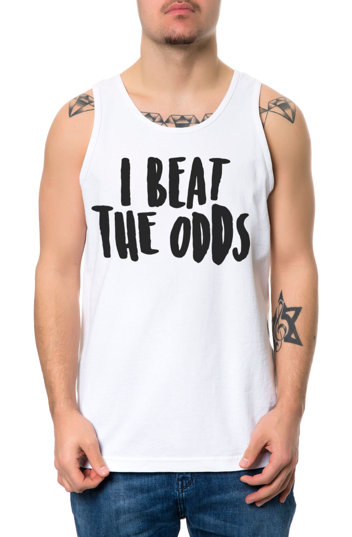 The Beat the Odds Tank Top in White