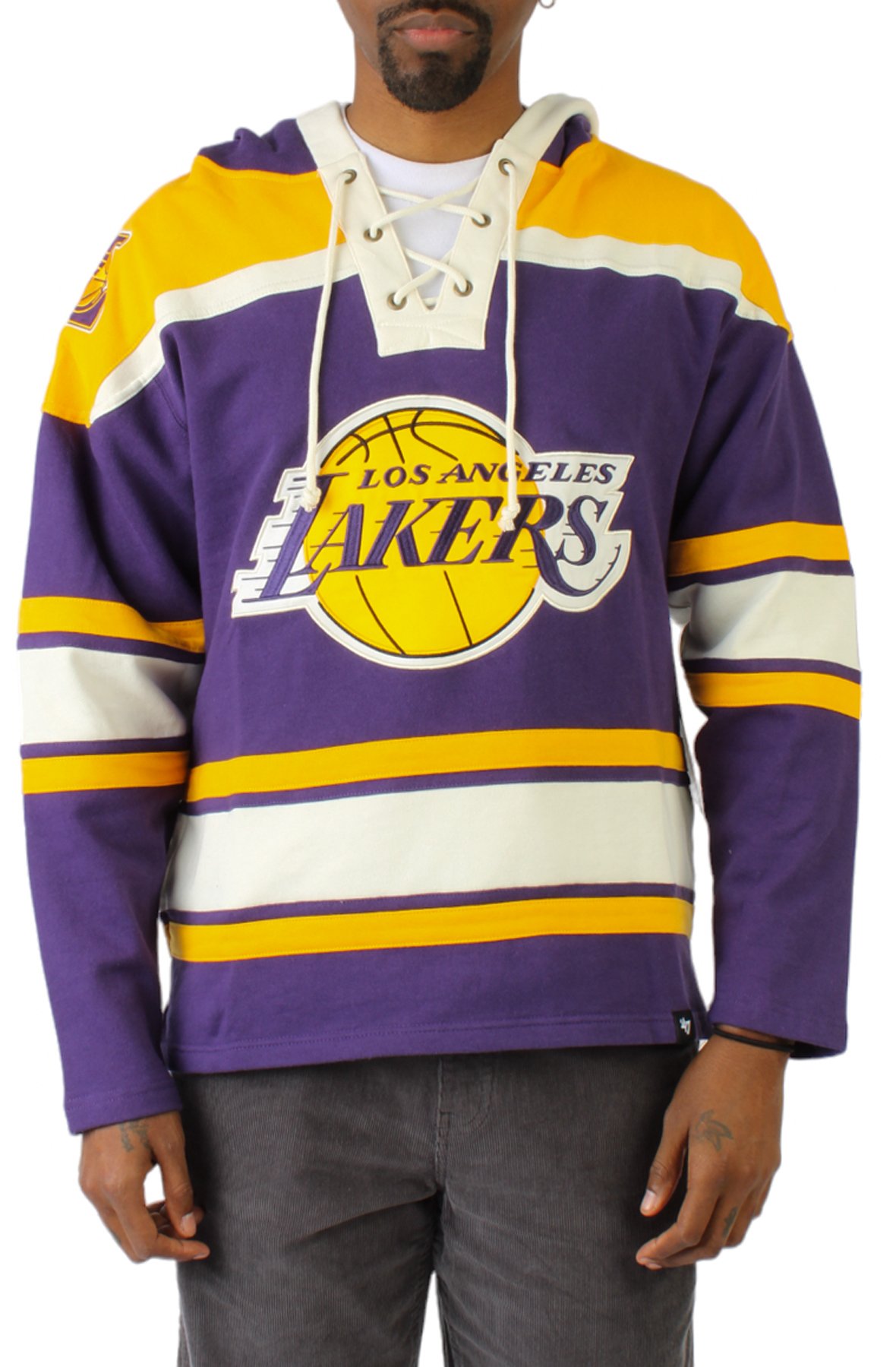 Los Angeles Lakers Vintage Superior '47 Lacer Hood