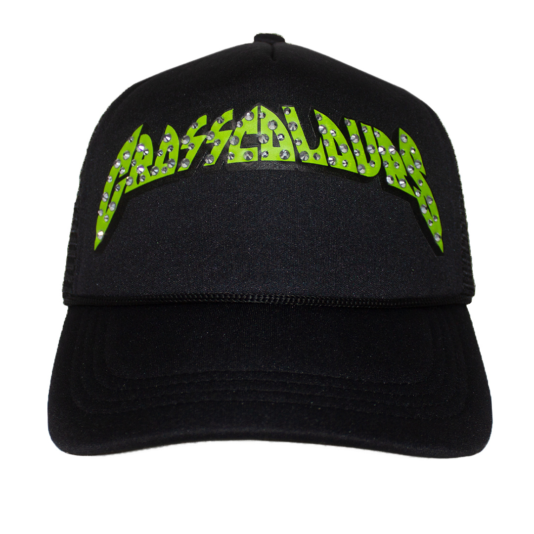 Cross Colours Studded Rock of Ages Trucker Hat - Black