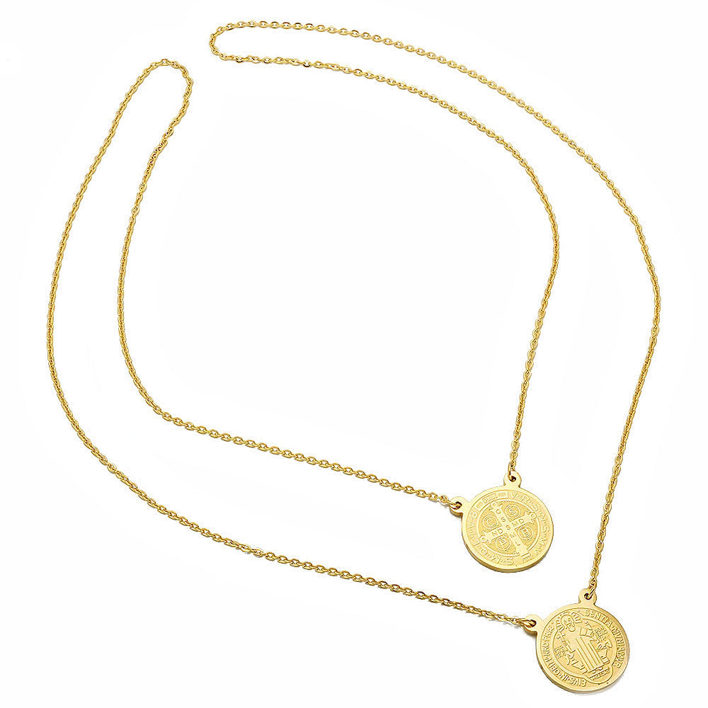 St. Benedict Round Scapular Necklace