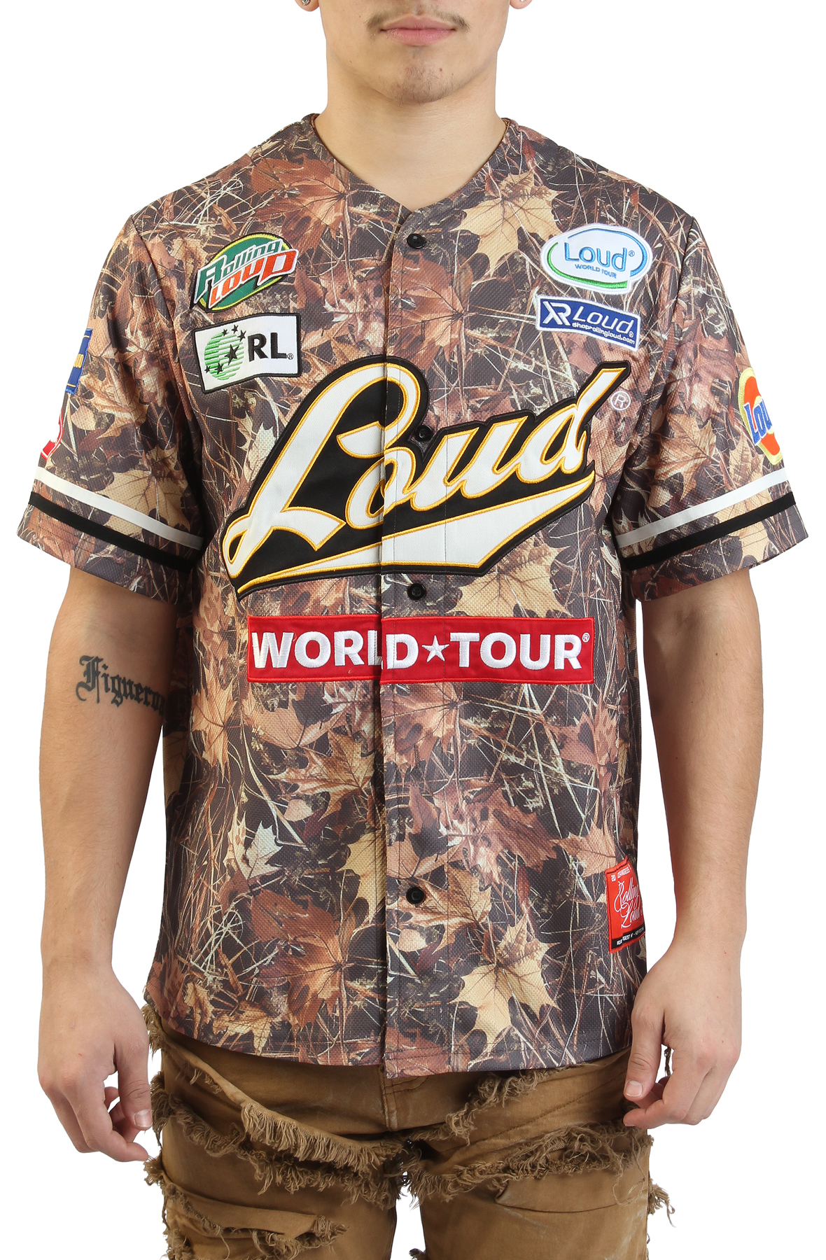 Rolling Loud World Tour Patched Baseball Jersey