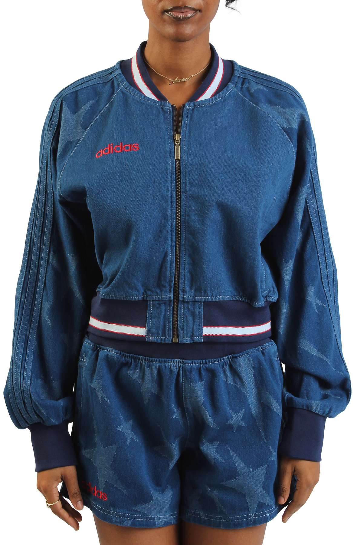 SST Demin Varsity Bomber Jacket