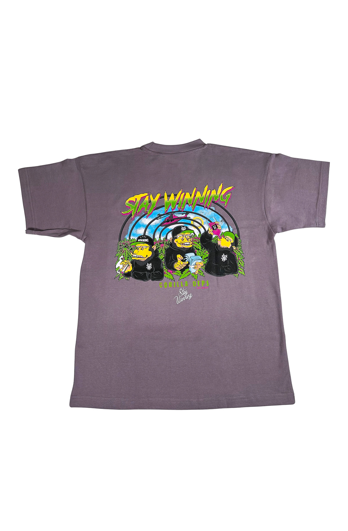 Stay Winning Gorilla Deps Purple Tee