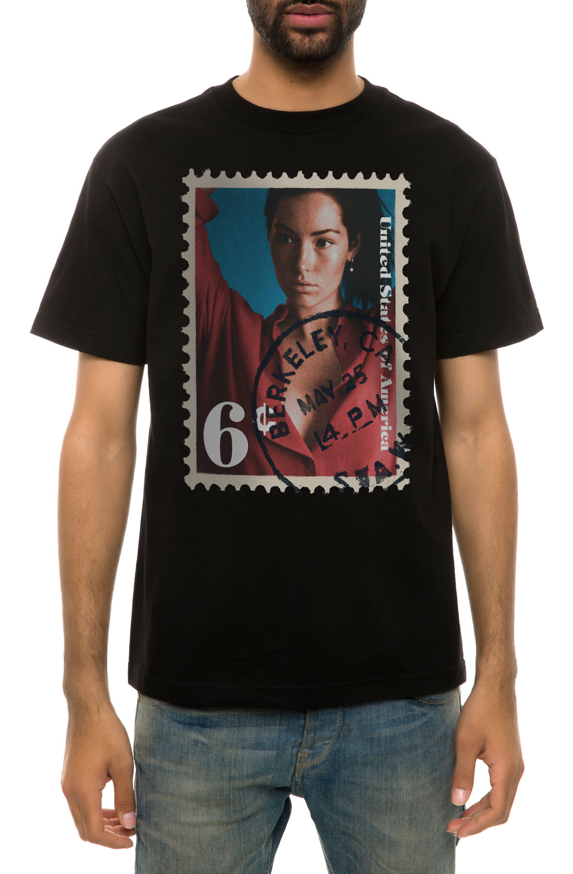 The 6 Cent Stamp Tee in Black