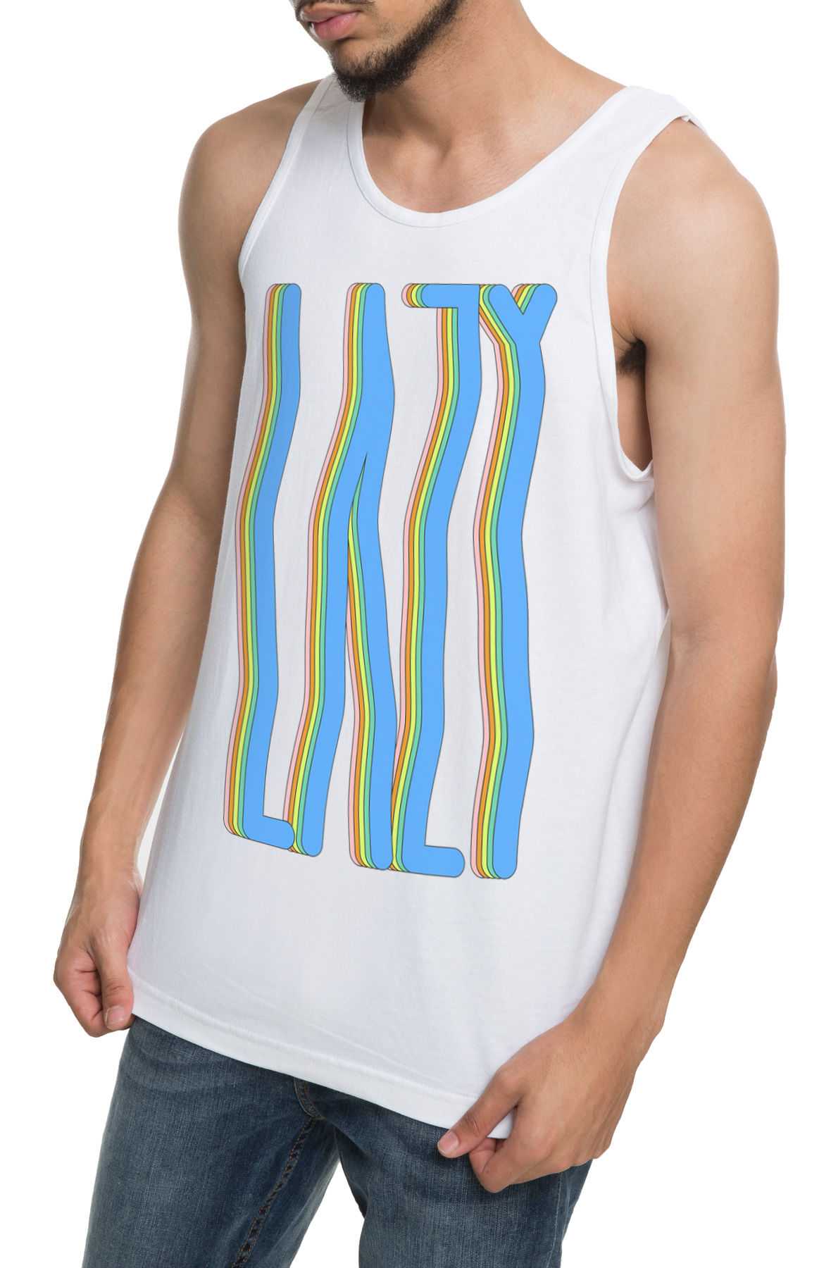 The Lazy Long Tank Top in White