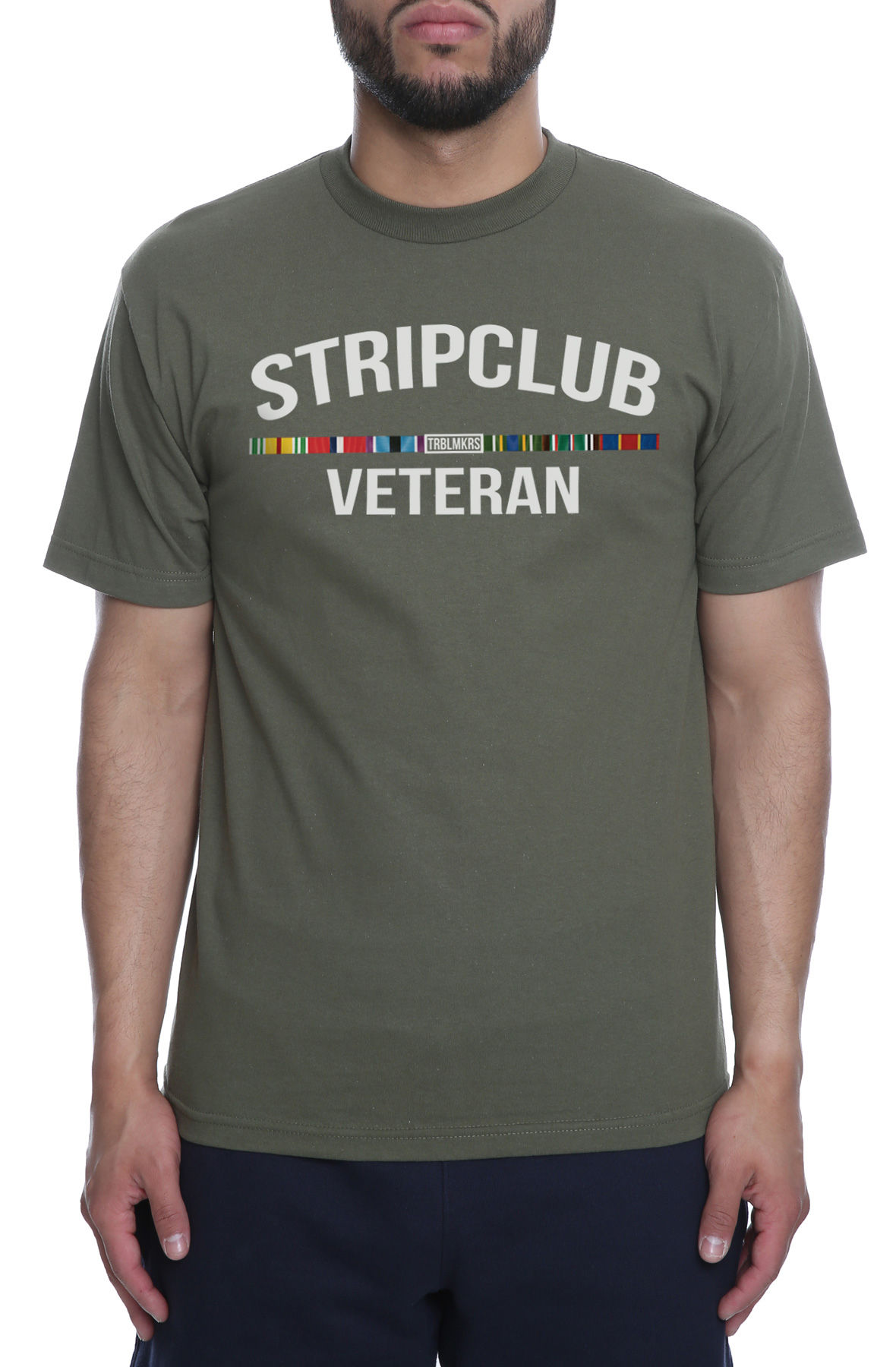 The Strip Club Veteran Tee in Military Green