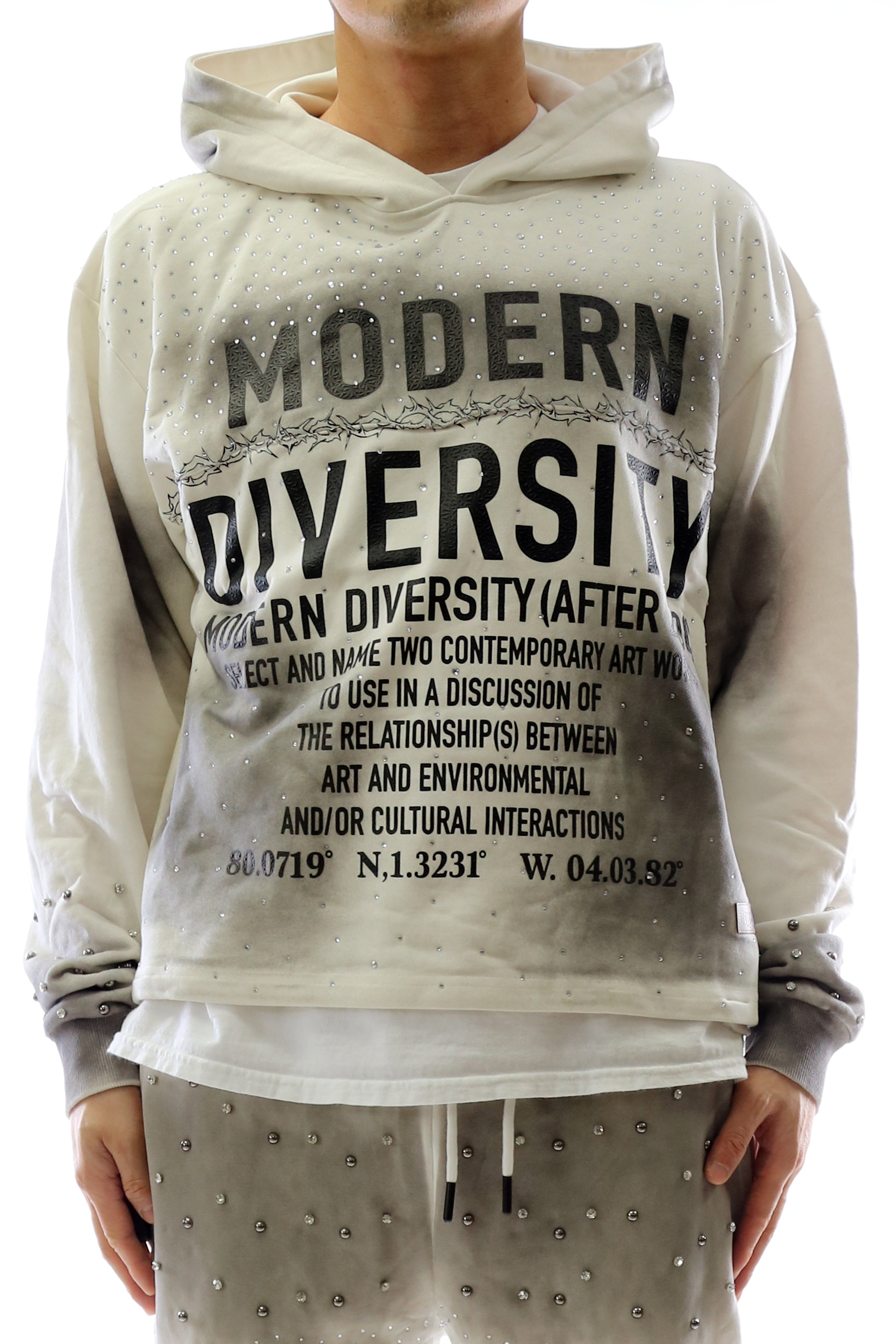 GLAZE French Terry Long Sleeve Crop Top Pullover Hoodie