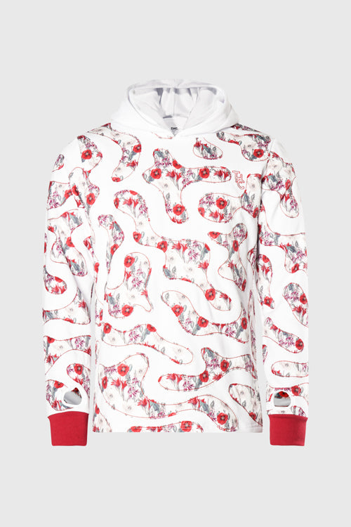 Opium Poppy Flower Camo Hoodie