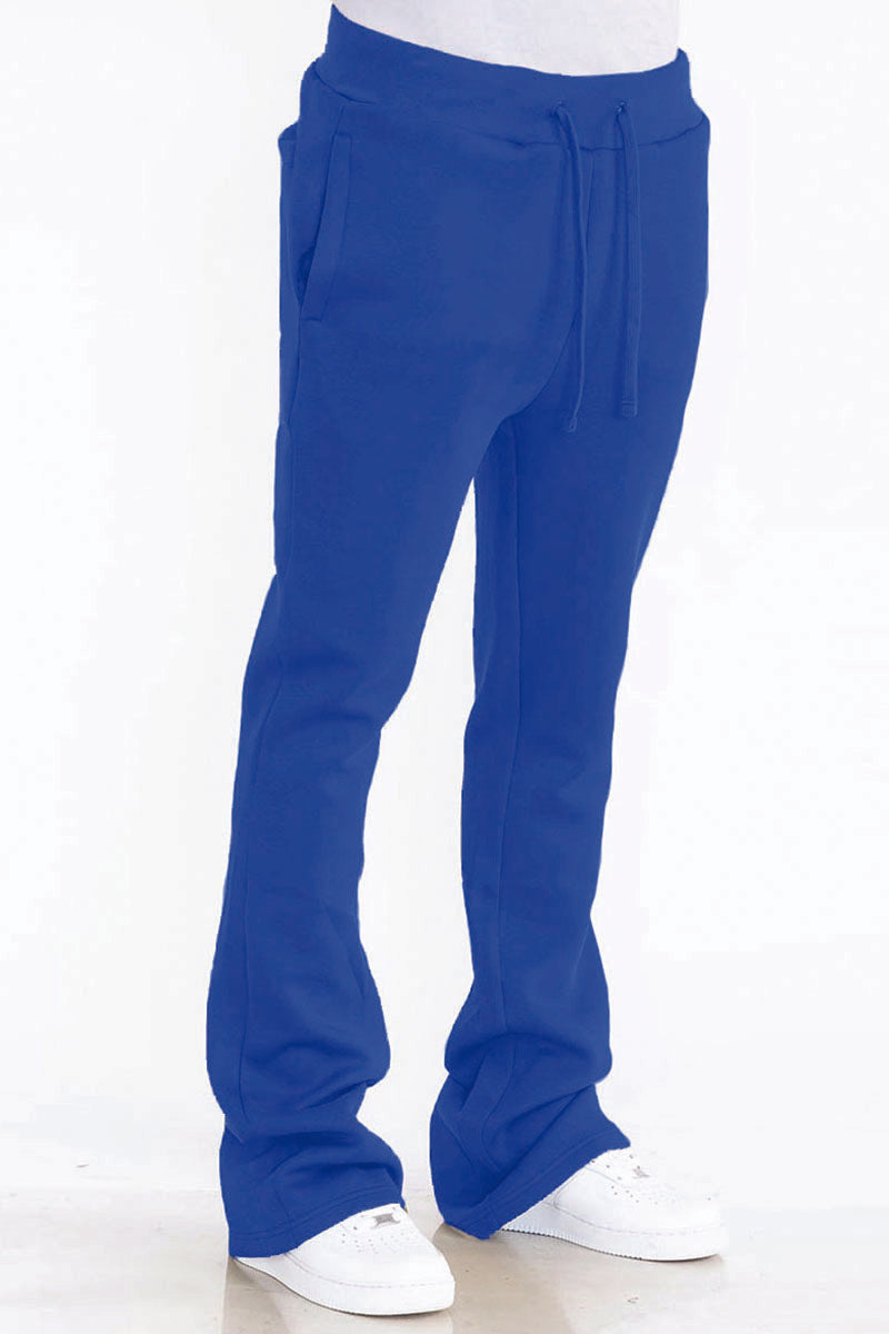 Solid Flare Stacked Track Pants