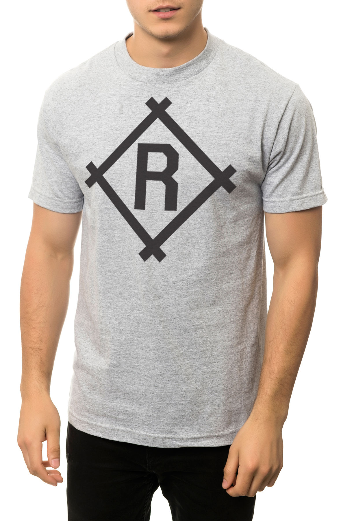 The Crooklyn R Tee in Heather Grey