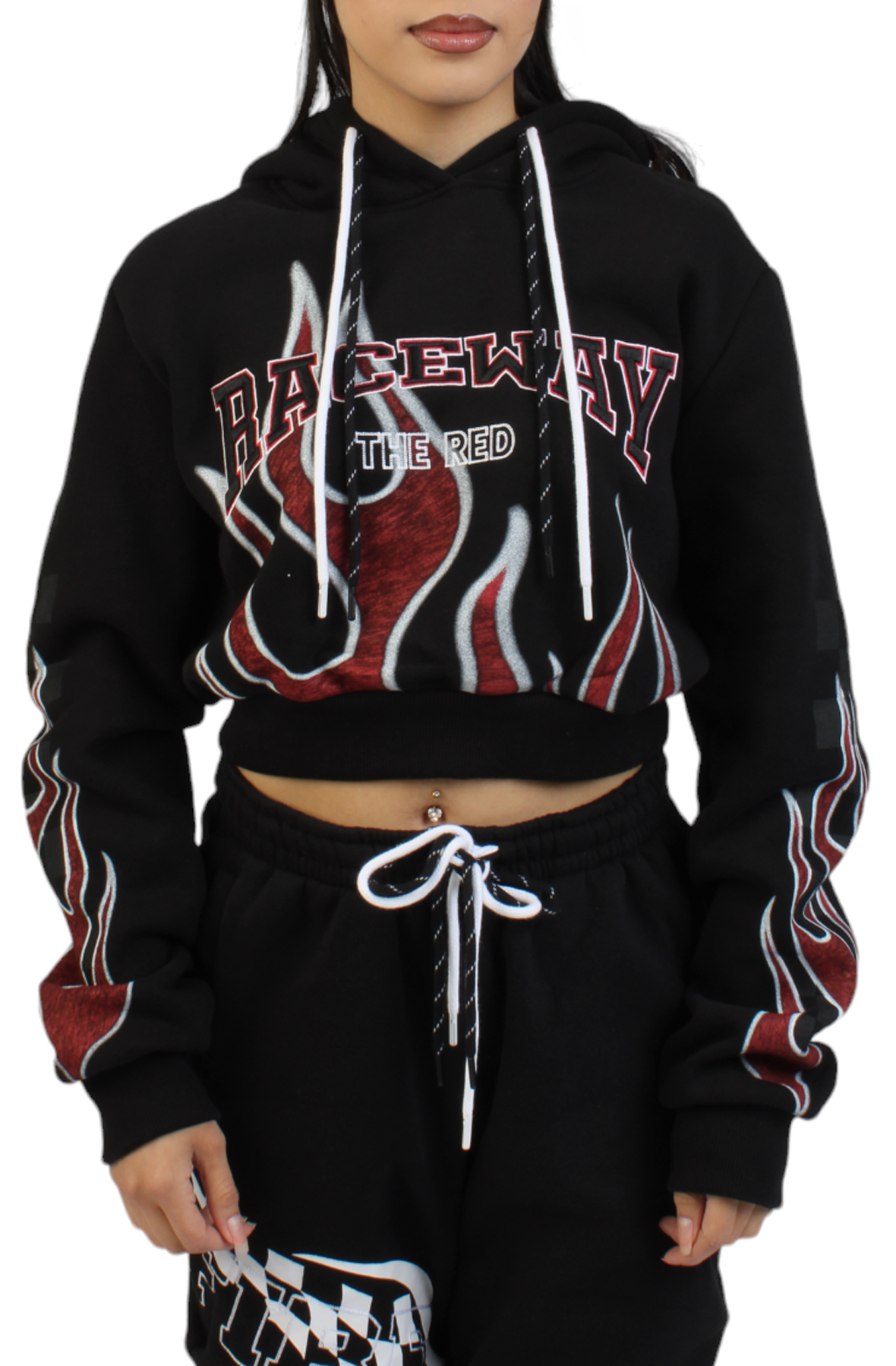 Racing Cropped Hoodie